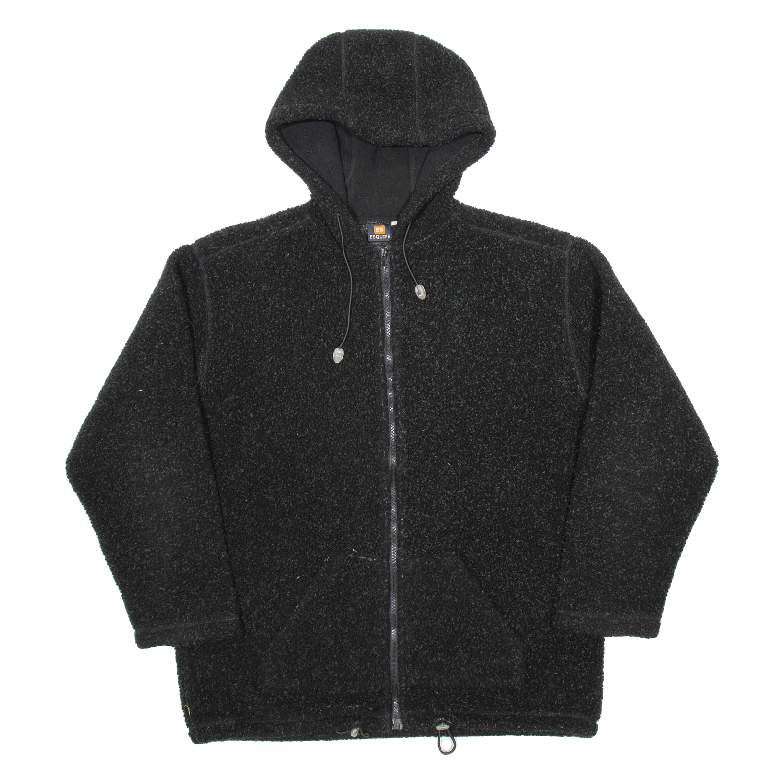 ESQUIRE Mens Fleece Jacket Black Hooded M Refurbished - N/A refurbished available on Cerqular