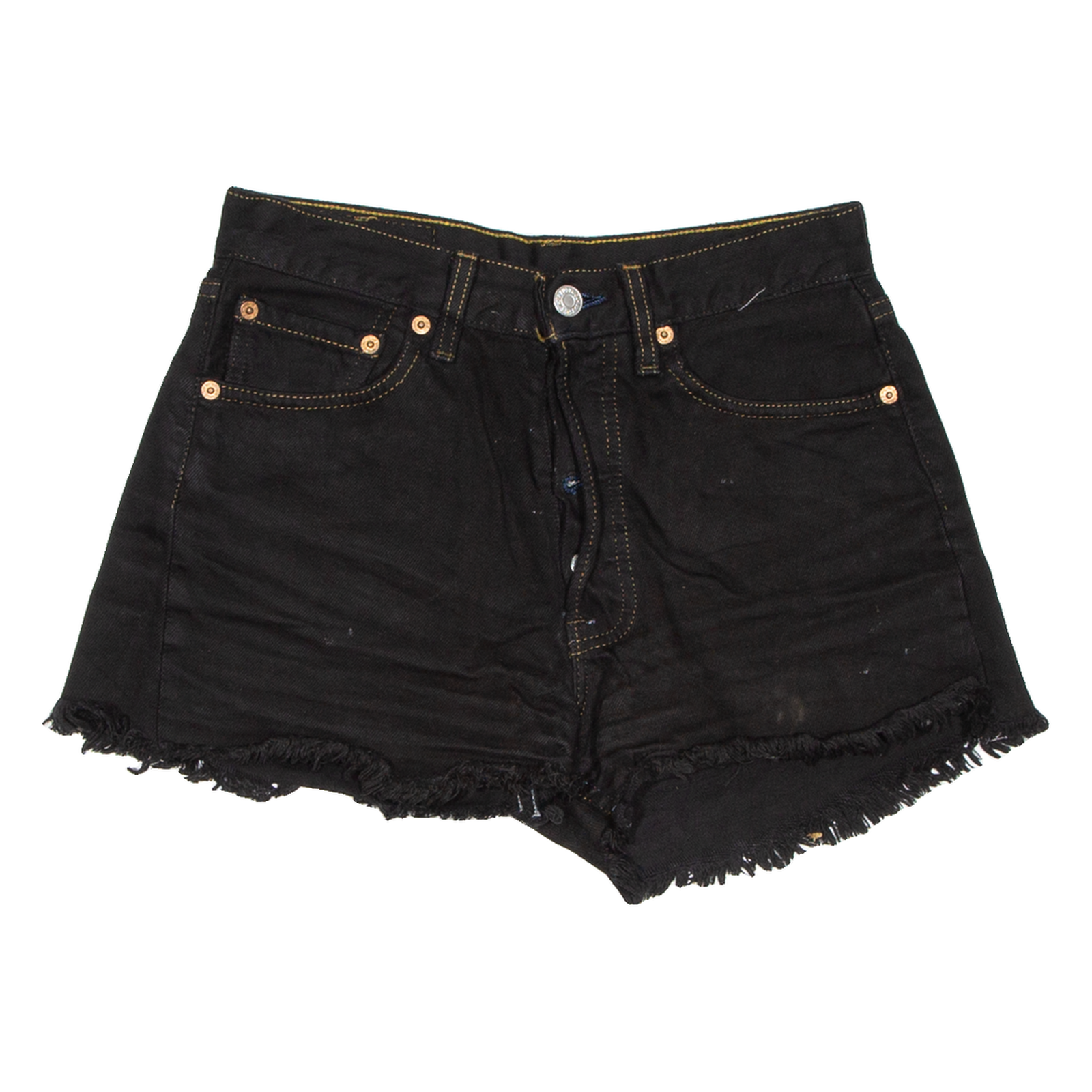LEVI'S Womens Denim Shorts Black S W27 Refurbished - N/A refurbished available on Cerqular