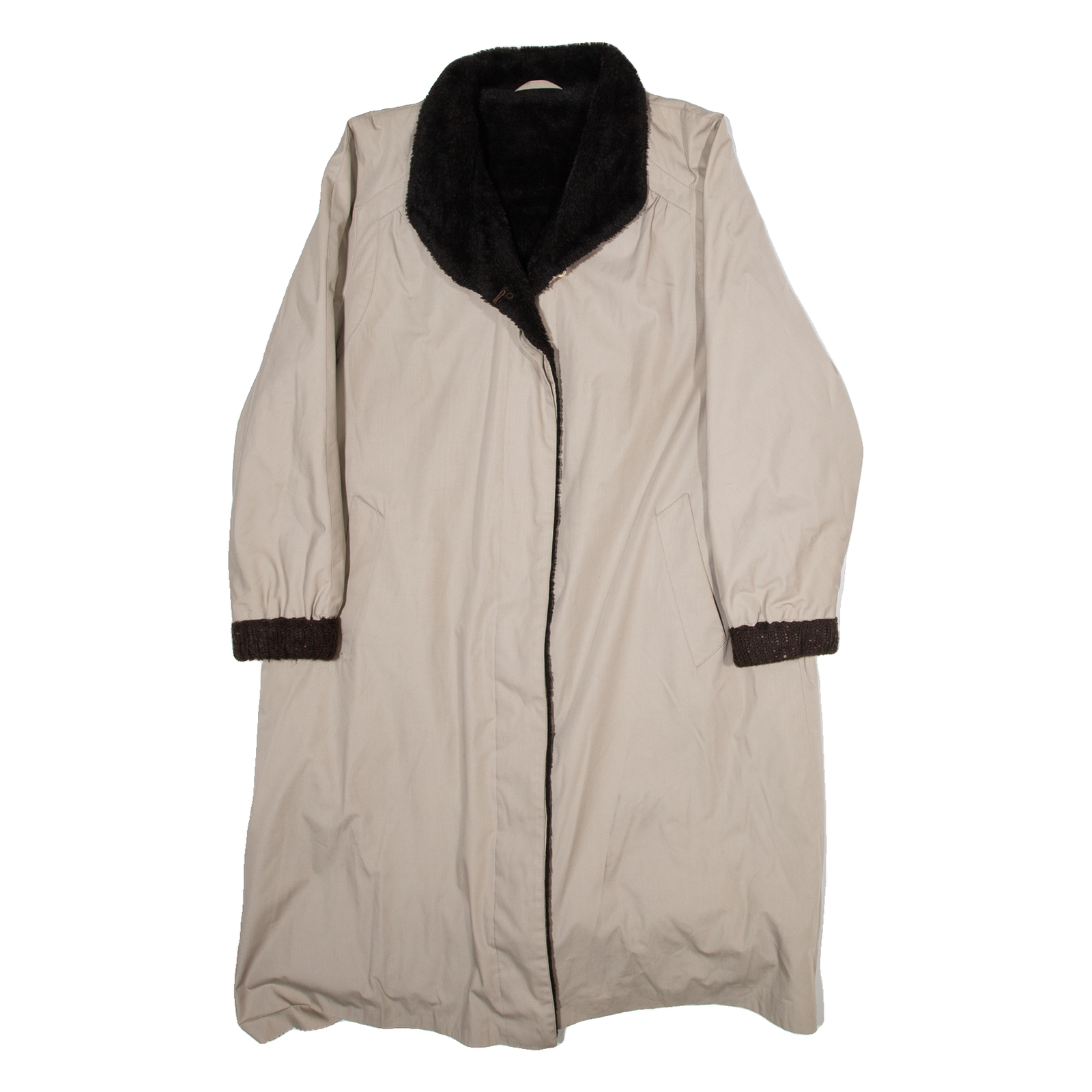 NINO Sherpa Lined Womens Overcoat Jacket Beige M Refurbished - N/A refurbished available on Cerqular