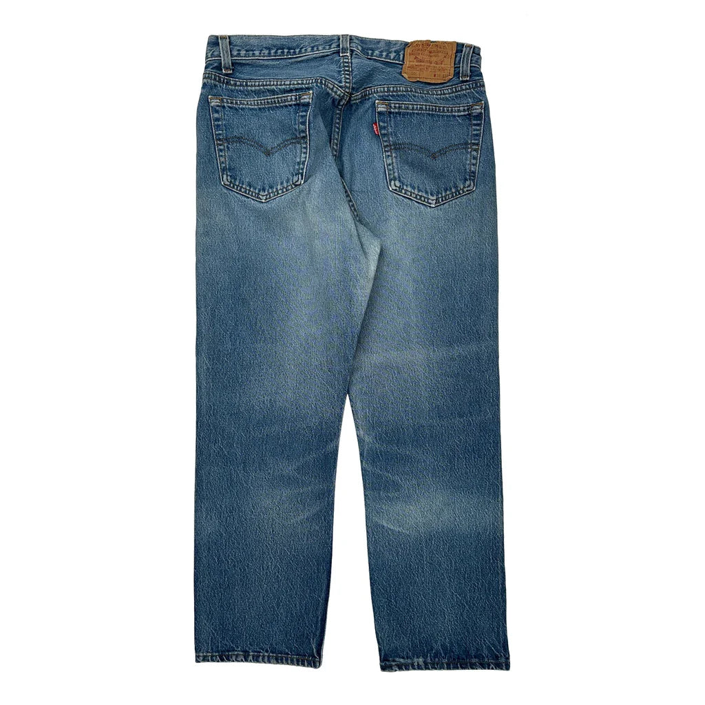 Levis Jeans - 36W 30L Blue Denim Refurbished - Thrifted (note: this is a term often used to describe second- refurbished available on Cerqular