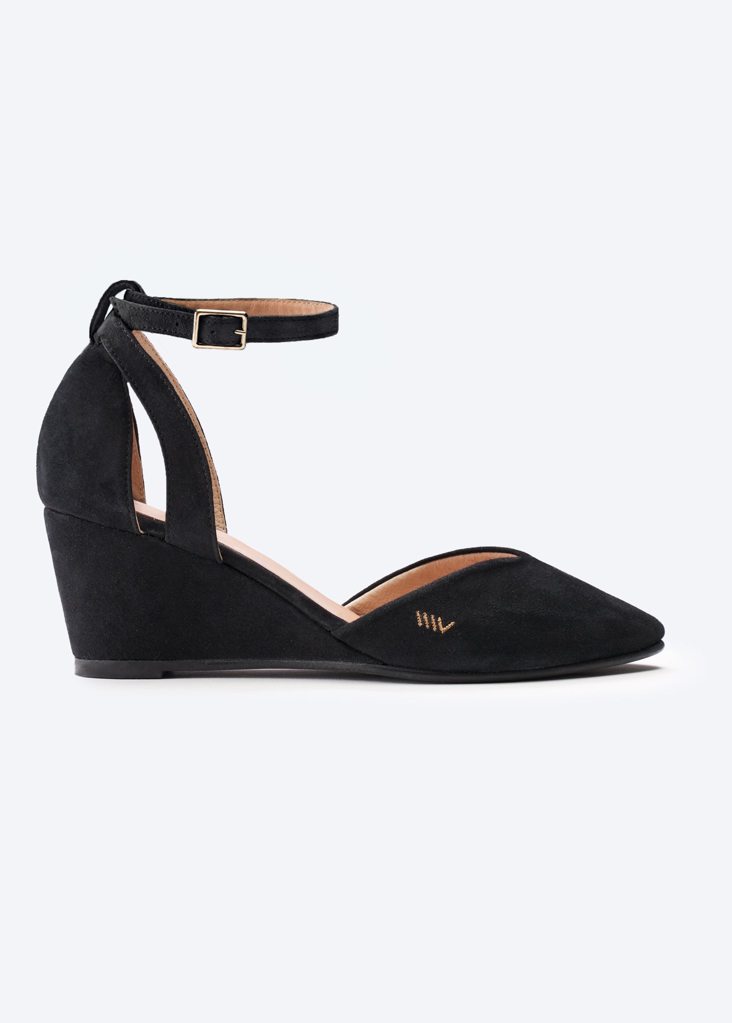 Garda Suede Wedges | Color: Black | Size: 9 Refurbished - N/A refurbished available on Cerqular