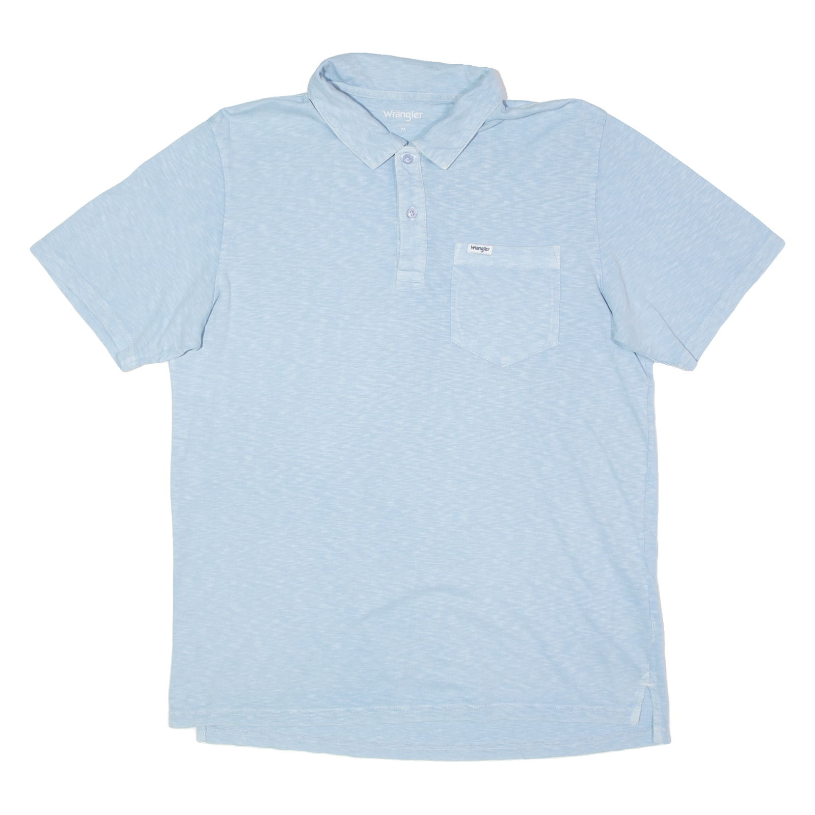 WRANGLER Mens Polo Shirt Blue M Refurbished - N/A refurbished available on Cerqular
