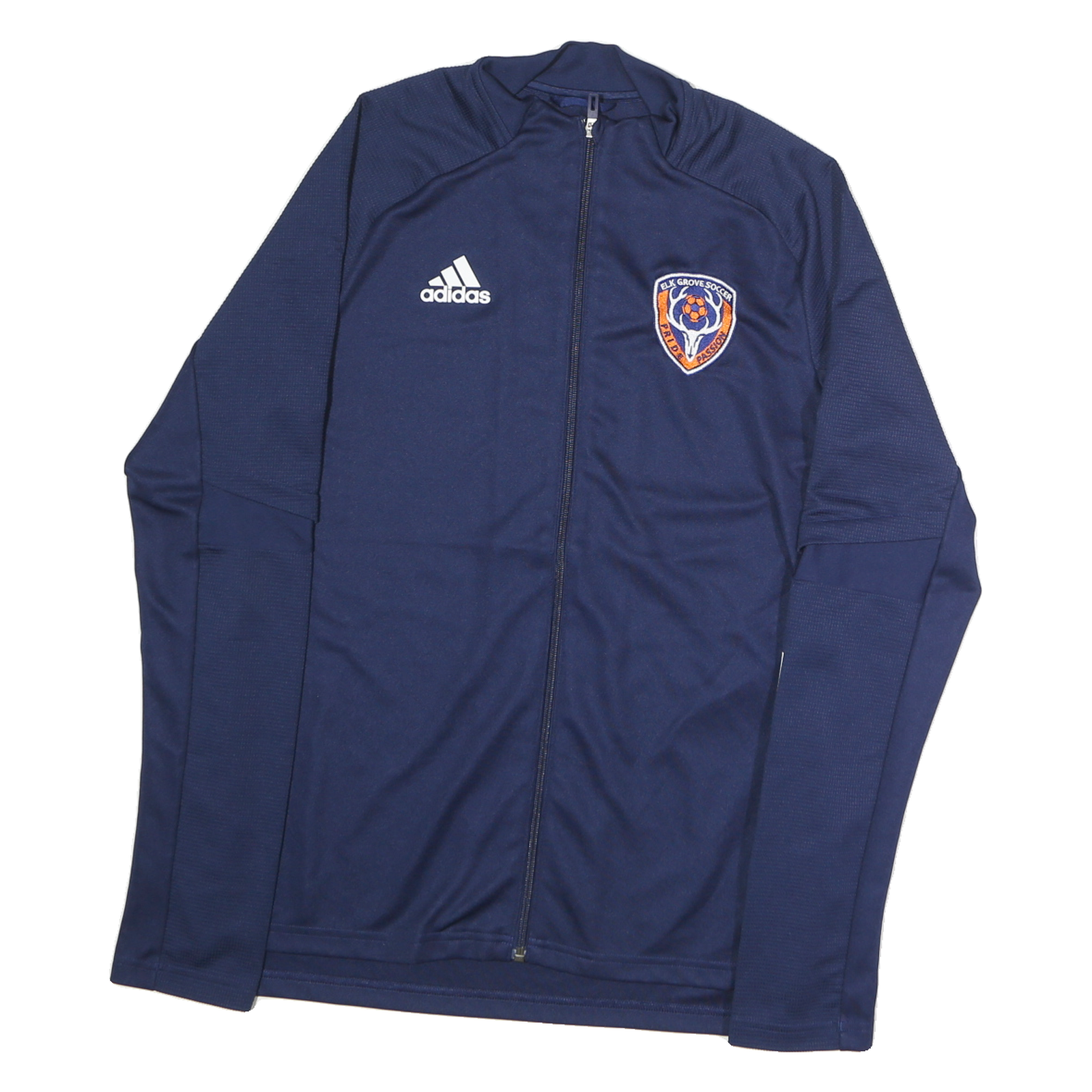 ADIDAS Mens Navy Blue Soccer Track Jacket M Polyester Zip Plain Sportswear Refurbished - N/A refurbished available on Cerqular