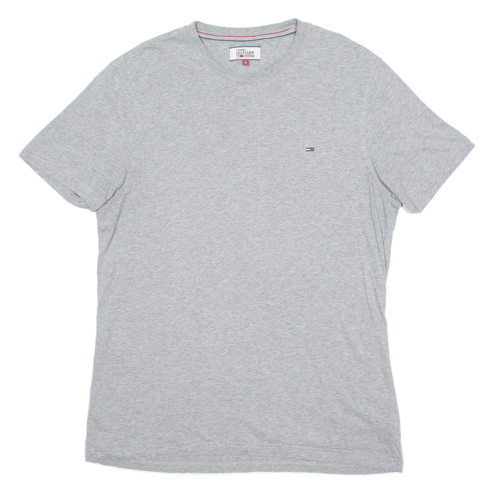 TOMMY HILFIGER Mens T-Shirt Grey Crew Neck L Refurbished - N/A refurbished available on Cerqular