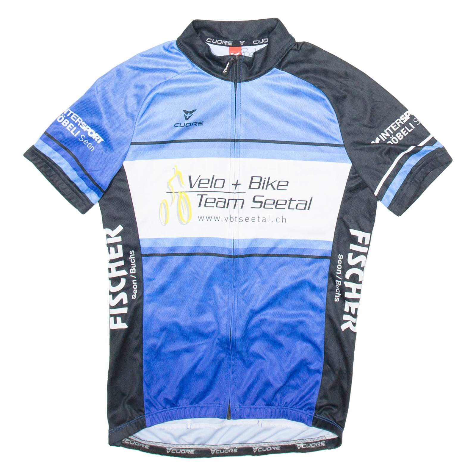 CUORE Full Zip Cycling Mens Jersey Blue S Refurbished - N/A refurbished available on Cerqular