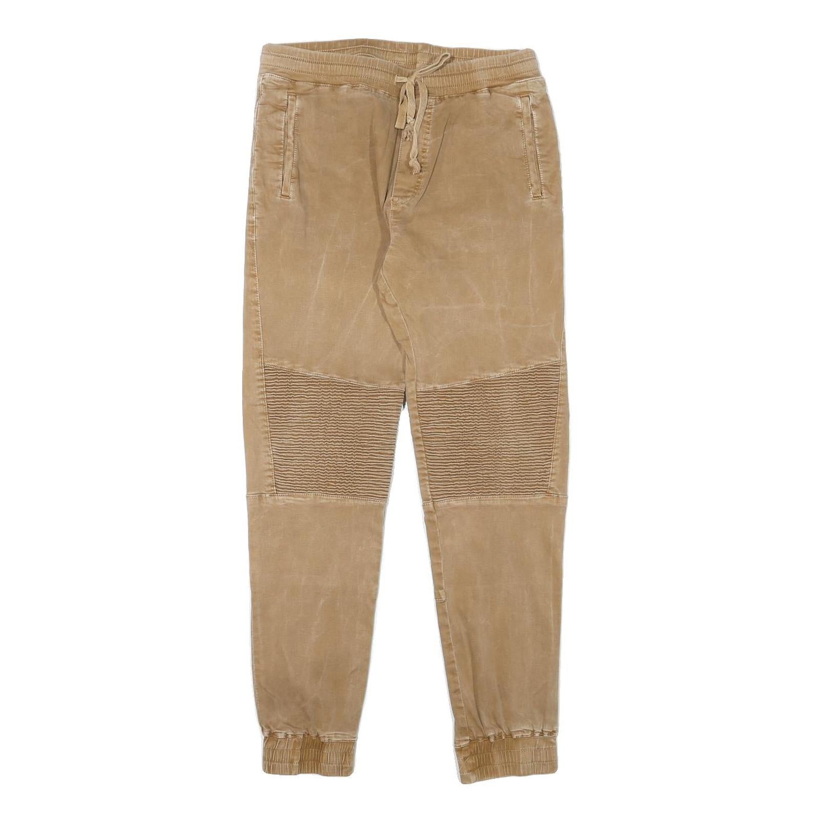 Womens Beige Cotton Blend Relaxed Drawstring Waist Trousers W28 L29 Casual Refurbished - N/A refurbished available on Cerqular