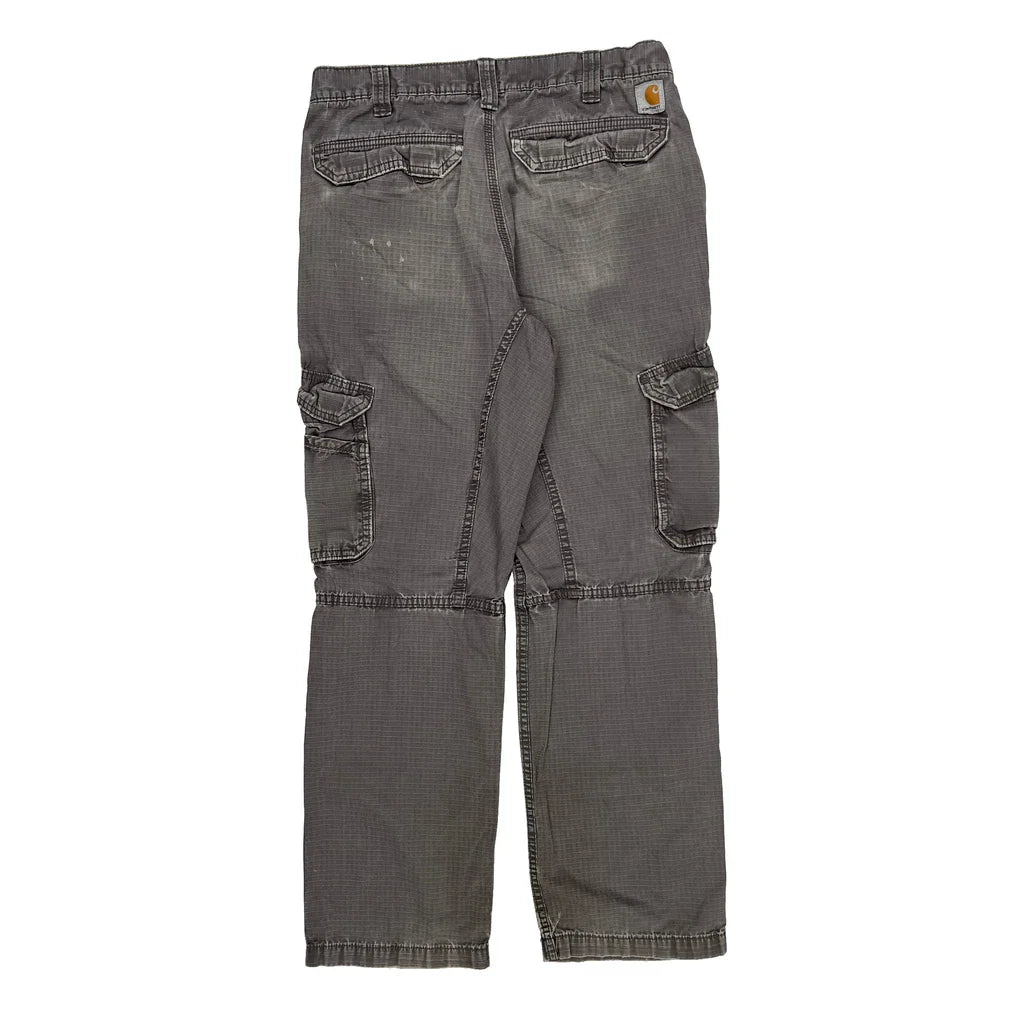 Carhartt Cargo Trousers - 32W 32L Grey Cotton Refurbished - Thrifted (note: this is a term often used to describe second- refurbished available on Cerqular