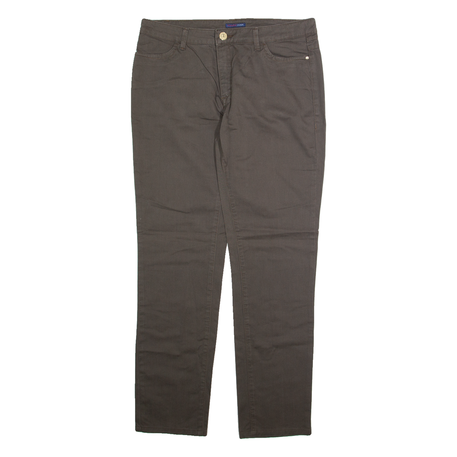 TRUSSARDI Womens Trousers Grey Regular Straight W29 L29 Refurbished - N/A refurbished available on Cerqular