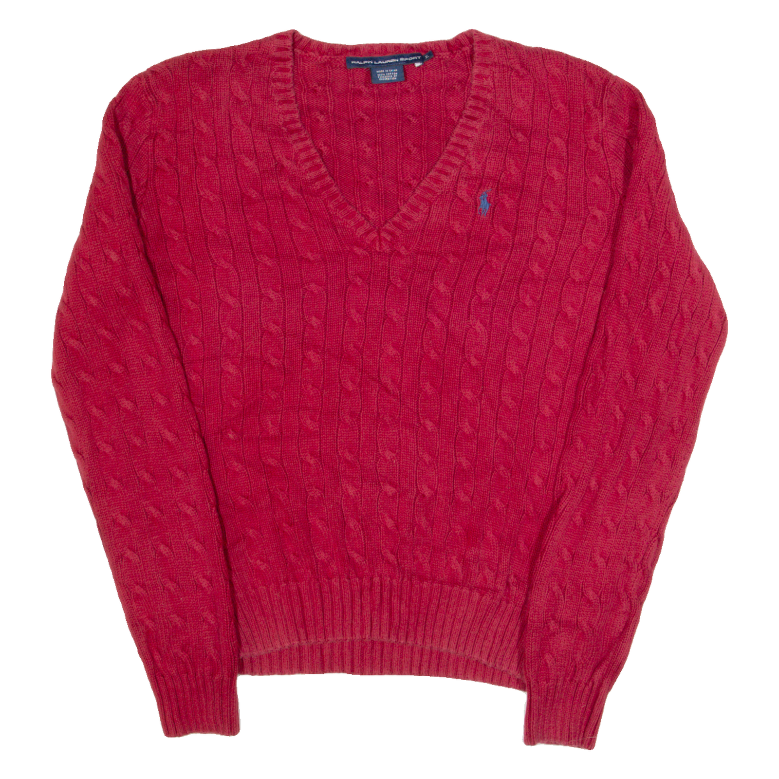 Buy RALPH LAUREN SPORT Womens Jumper Red V-Neck Cable Knit XL Refurbished - $74.09 RALPH LAUREN SPORT Womens Jumper Red V-Neck Cable Knit XL Refurbished - N/A refurbished available on Cerqular