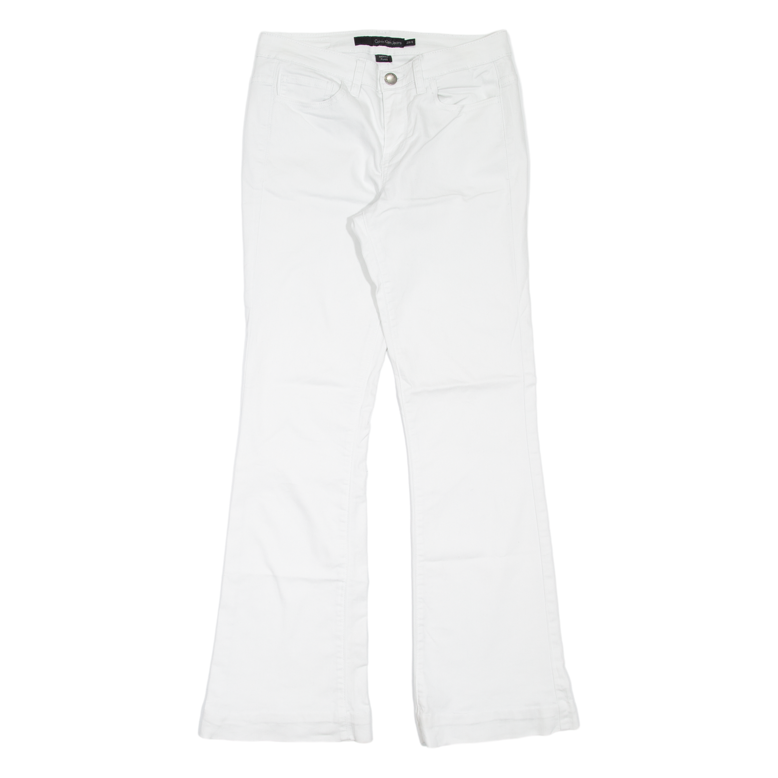 CALVIN KLEIN JEANS Womens Jeans White Slim Flared W29 L31 Refurbished - N/A refurbished available on Cerqular