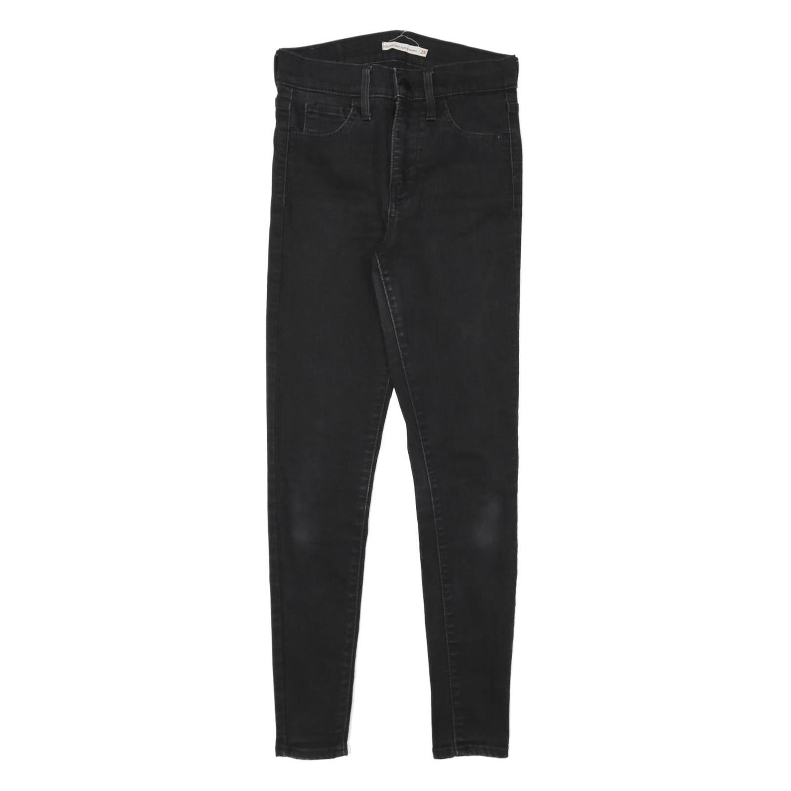 LEVI'S 720 Womens Jeans Black Slim Skinny Denim W25 L26 Stretch Zip Fastening Refurbished - N/A refurbished available on Cerqular