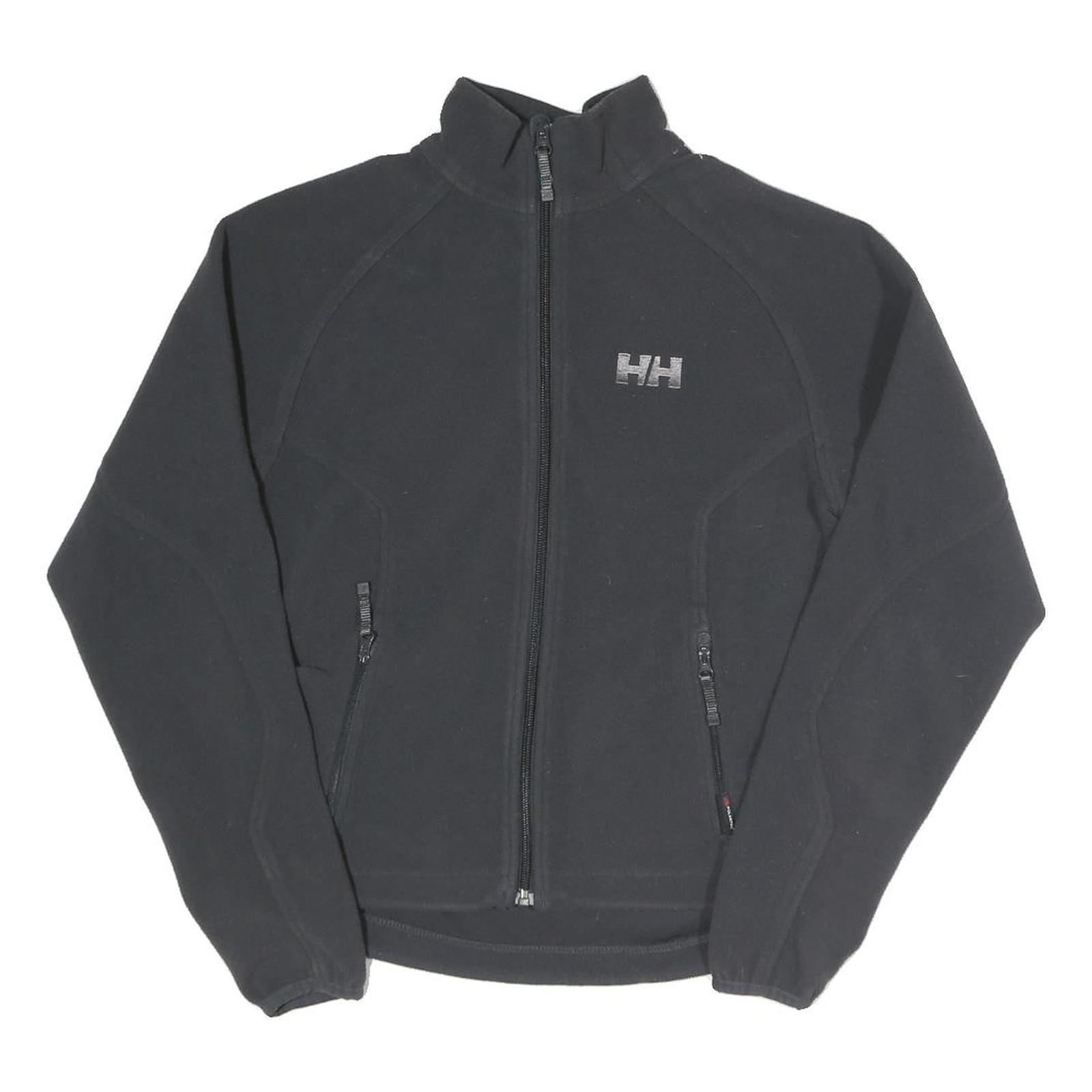 HELLY HANSEN Womens Black Fleece Jacket S Cotton Blend Zip Casual Outdoor Warm Refurbished - N/A refurbished available on Cerqular