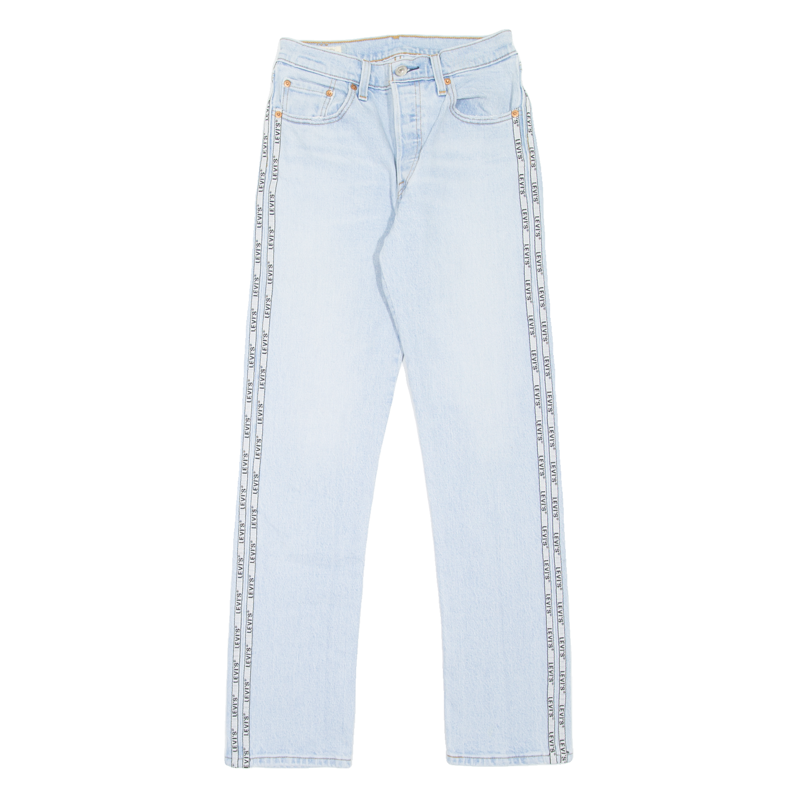 LEVI'S 501 BIG E Jeans Spell-Out Womens Blue Regular Straight W25 L30 Refurbished - N/A refurbished available on Cerqular