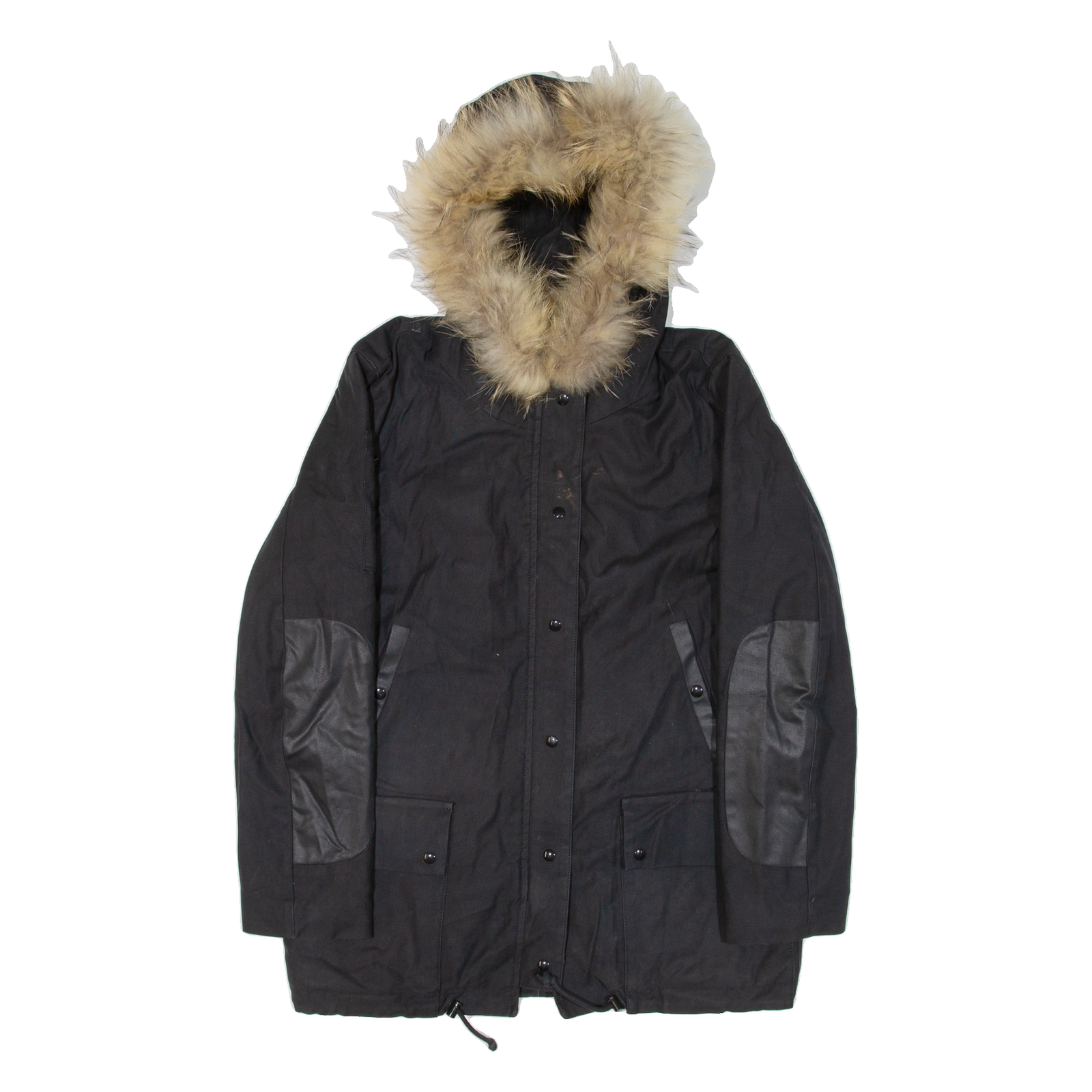 SANDRO Sherpa Lined Womens Jacket Blue Hooded S Refurbished - N/A refurbished available on Cerqular