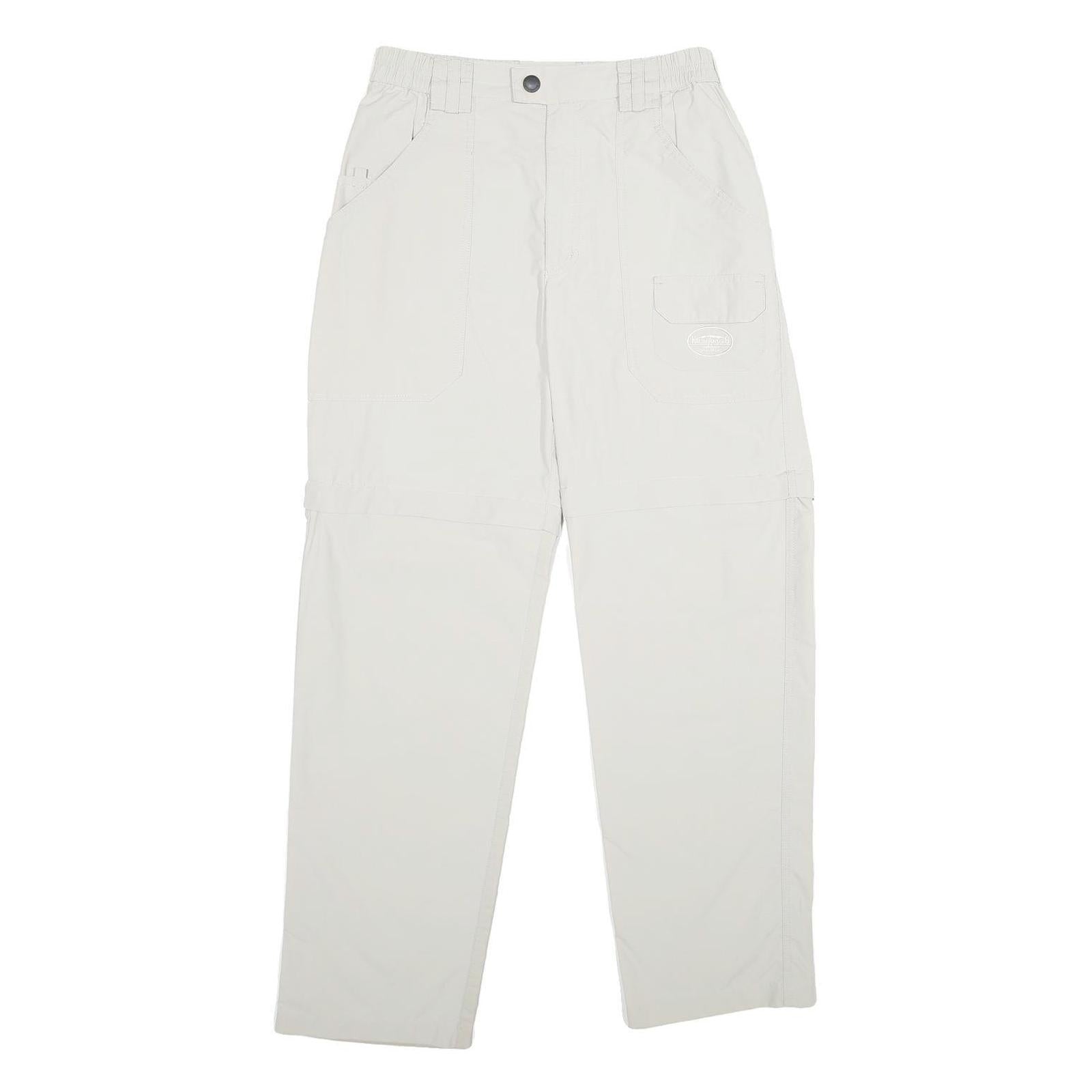 KILIMANJARO Mens Nylon White Regular Leg Trousers W28 L32 Outdoor Zip Pocket Refurbished - N/A refurbished available on Cerqular