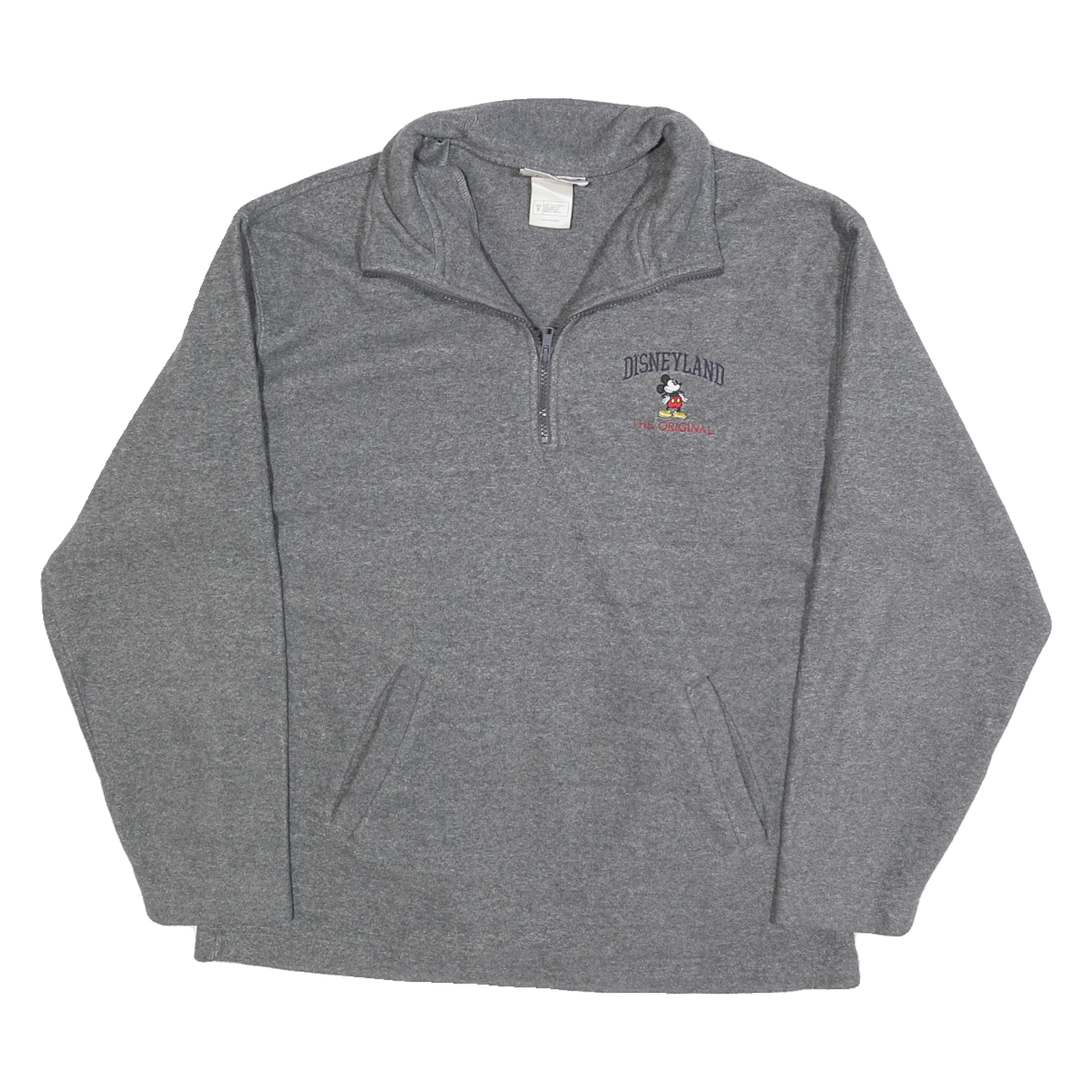 DISNEY Mens Grey Disneyland Mickey Mouse Quarter Zip S Sweatshirt Refurbished - N/A refurbished available on Cerqular