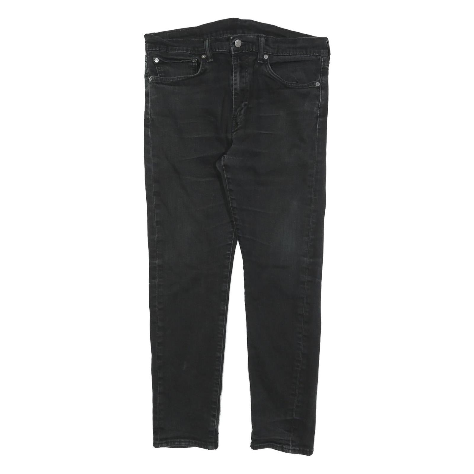 LEVI'S 510 Mens Slim Black Denim Raw W34 L27 Skinny Cotton Blend Zip Jeans Refurbished - N/A refurbished available on Cerqular