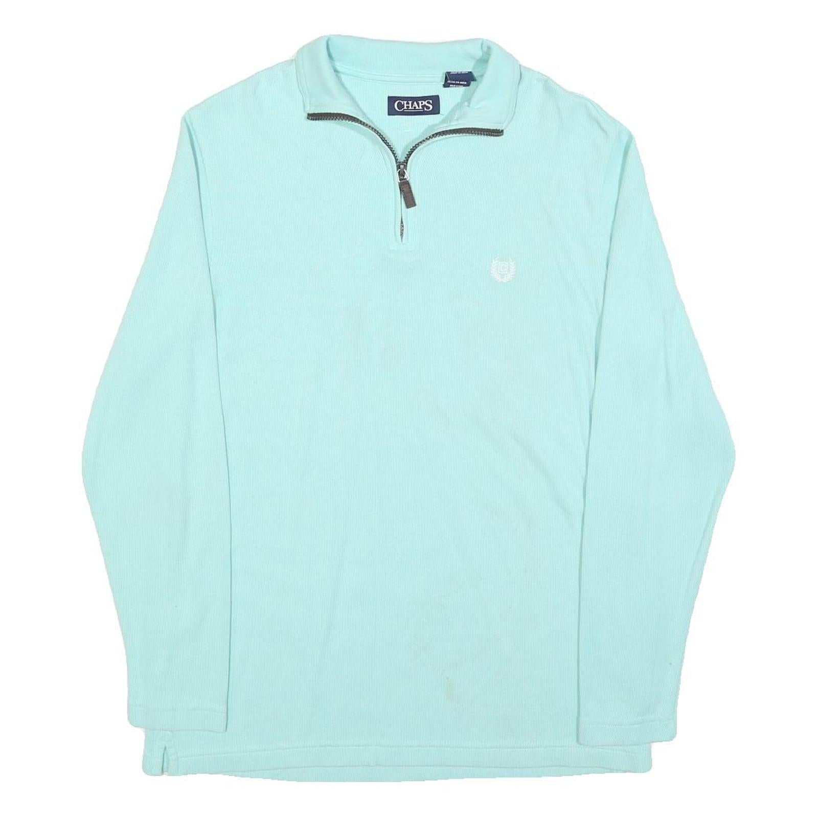 CHAPS Mens Blue Plain Pullover Jumper Crew Neck Cotton Blend S Casual Refurbished - N/A refurbished available on Cerqular