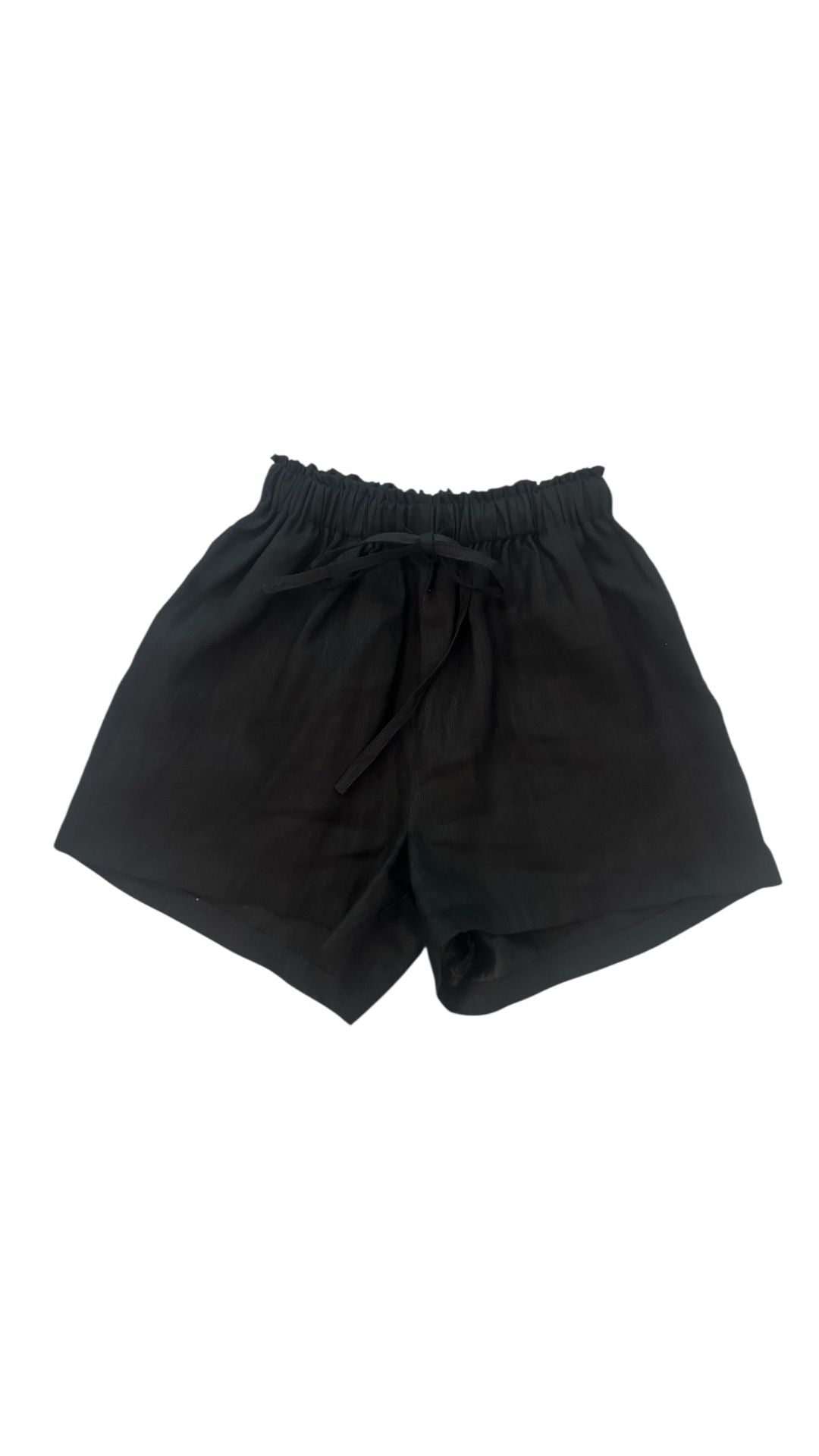 Women linen shorts - Black | Size: XS/S Refurbished - N/A (Note: This brand may not be well-known globally refurbished available on Cerqular