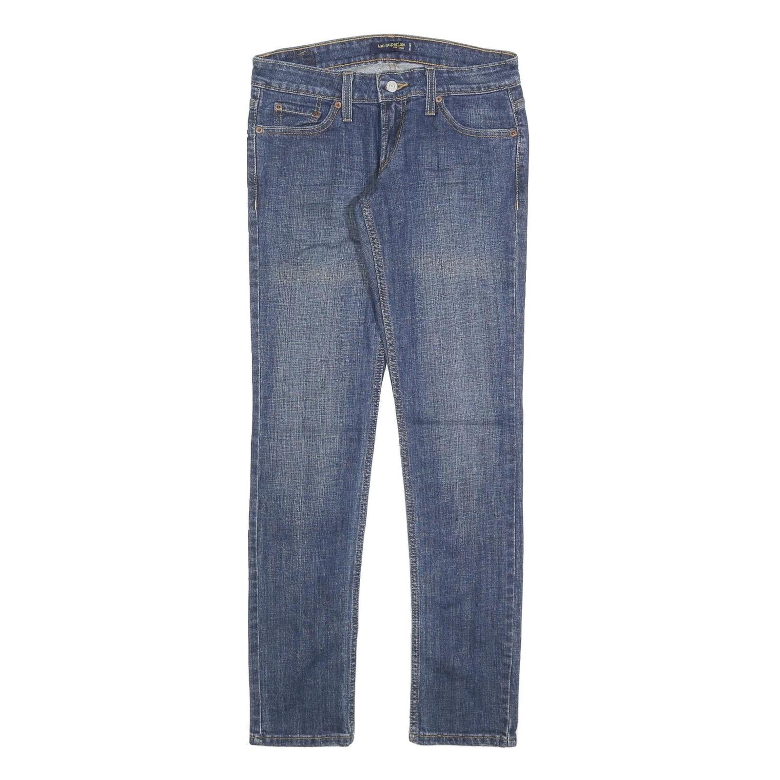 LEVI'S 524 Womens Jeans Blue Slim Skinny Denim Medium W30 L32 Stretch Zip Refurbished - N/A refurbished available on Cerqular