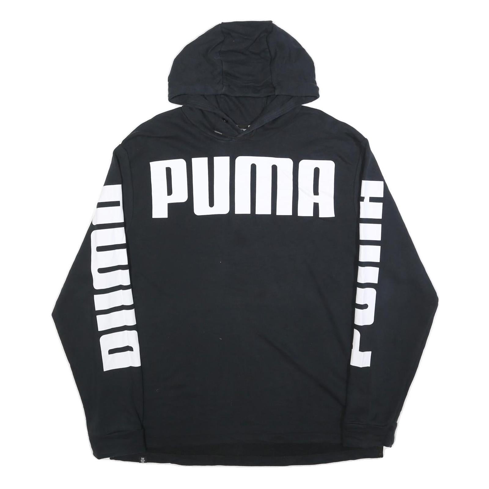 PUMA Womens Black Hoodie L Cotton Blend Pullover Sportswear Casual Refurbished - N/A refurbished available on Cerqular