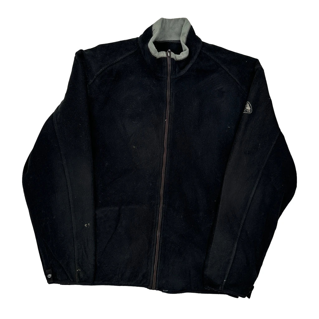 Buy Nike Acg Fleece Jacket - XL Black Polyester Refurbished - $77.71 Nike Acg Fleece Jacket - XL Black Polyester Refurbished - Thrifted (note: this is a term often used to describe second- refurbished available on Cerqular