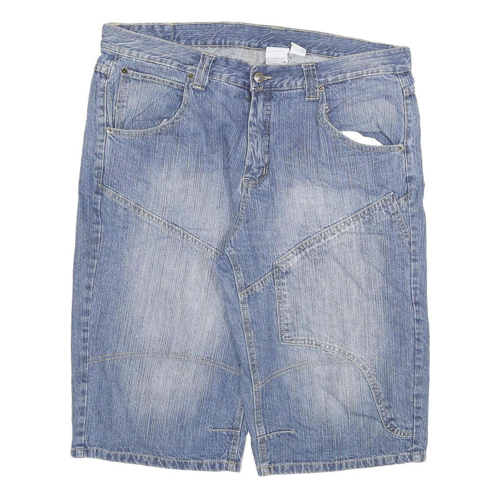 JOHN BAMER Mens Blue Cotton Blend Denim Casual Shorts 3XL W40 Lightweight Refurbished - N/A refurbished available on Cerqular