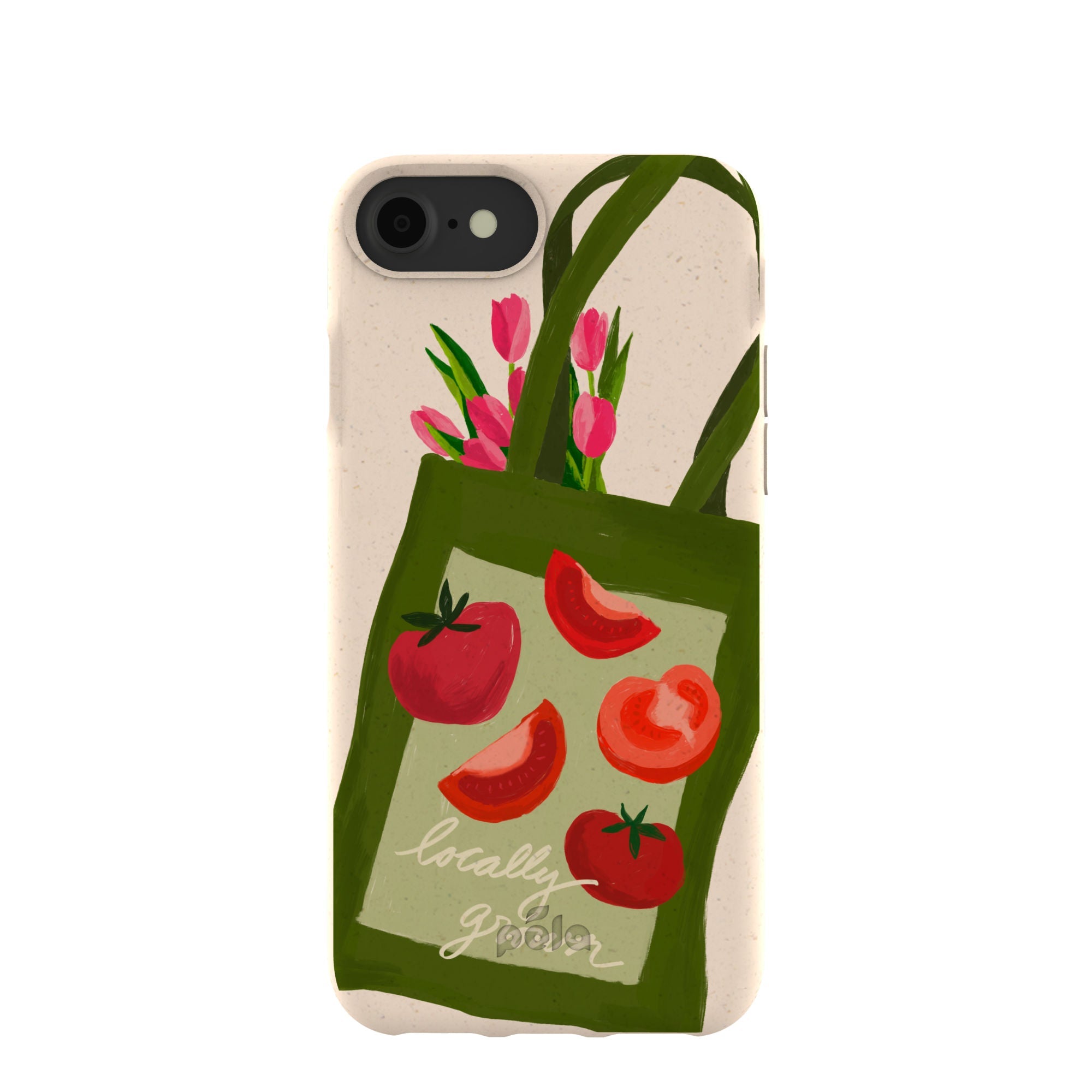 Seashell Market Tote iPhone 6/6s/7/8/SE Case Refurbished - Pela Case refurbished available on Cerqular