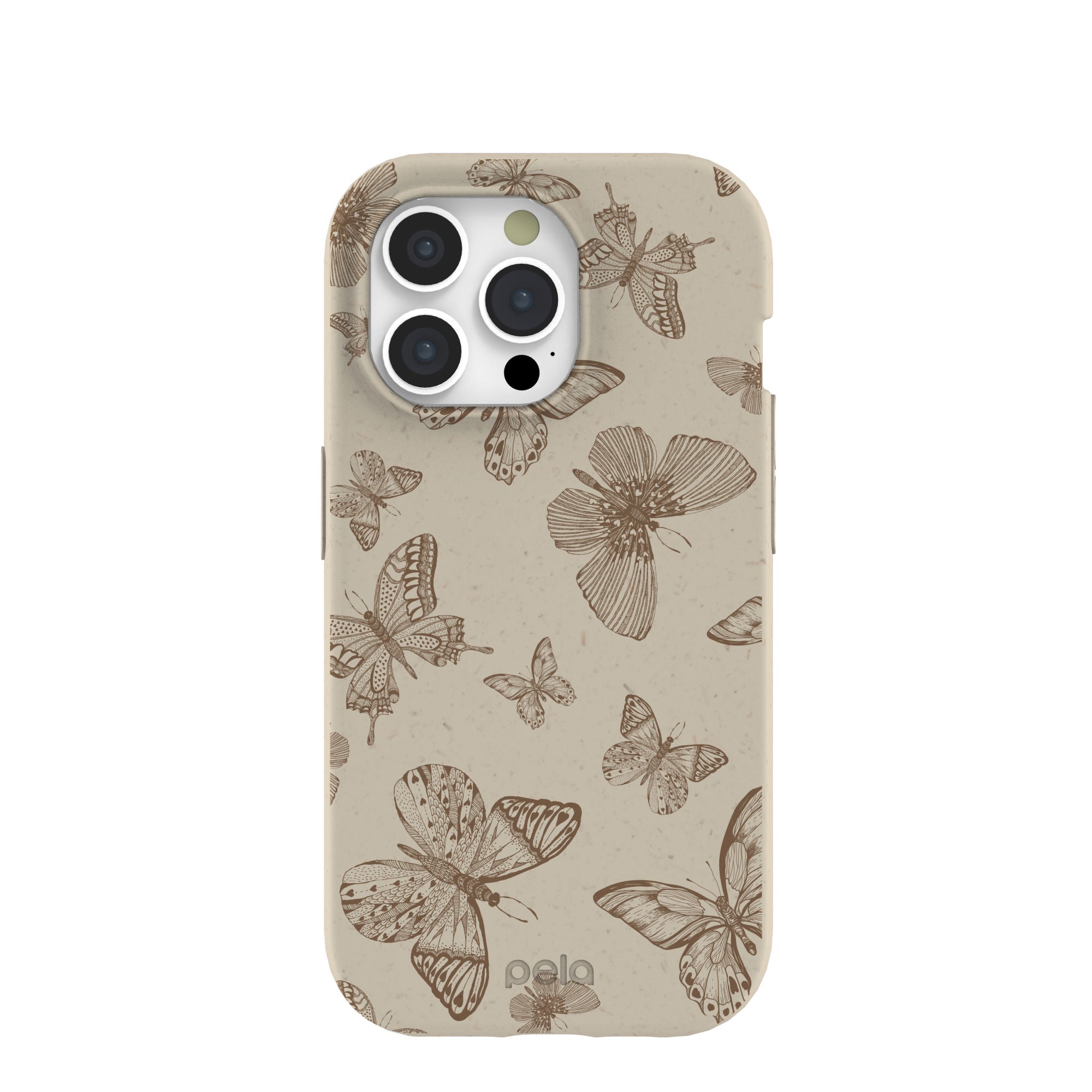London Fog Delicate Flutters iPhone 15 Pro Case Refurbished - Pela Case refurbished available on Cerqular