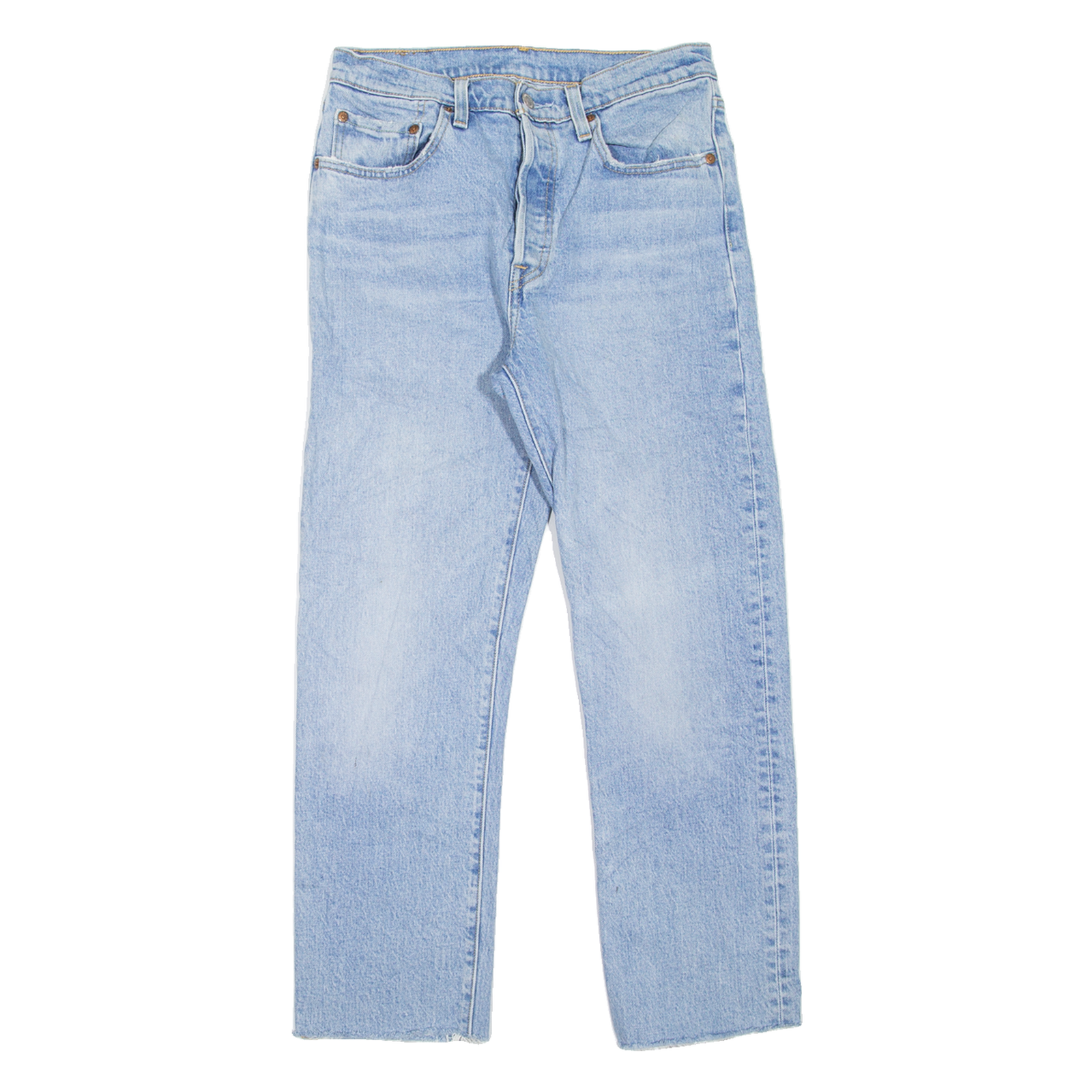 LEVI'S 501 Jeans Mens Blue Regular Straight Stone Wash W27 L25 Refurbished - N/A refurbished available on Cerqular