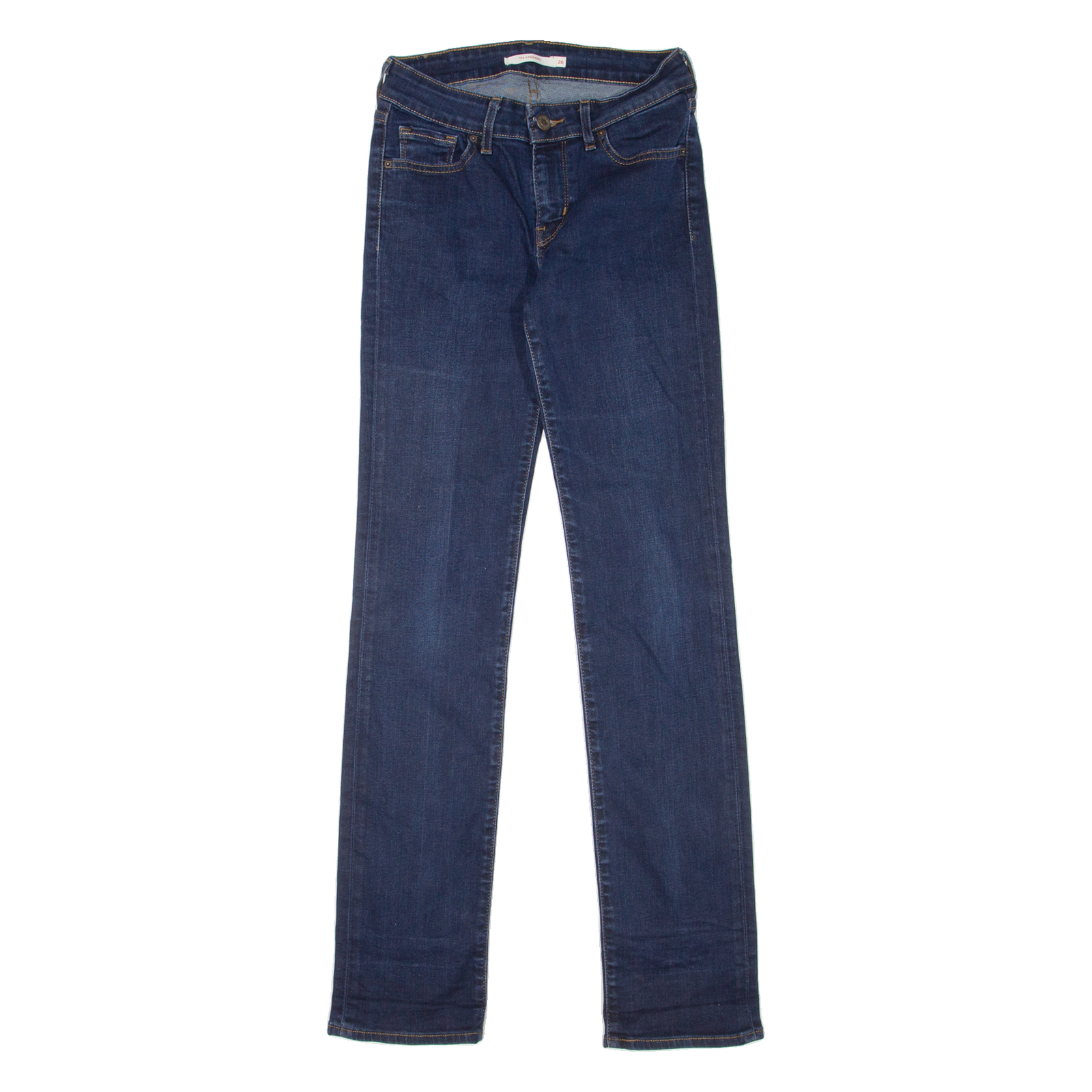 LEVI'S 714 Womens Jeans Blue Regular Straight W23 L32 Refurbished - N/A refurbished available on Cerqular