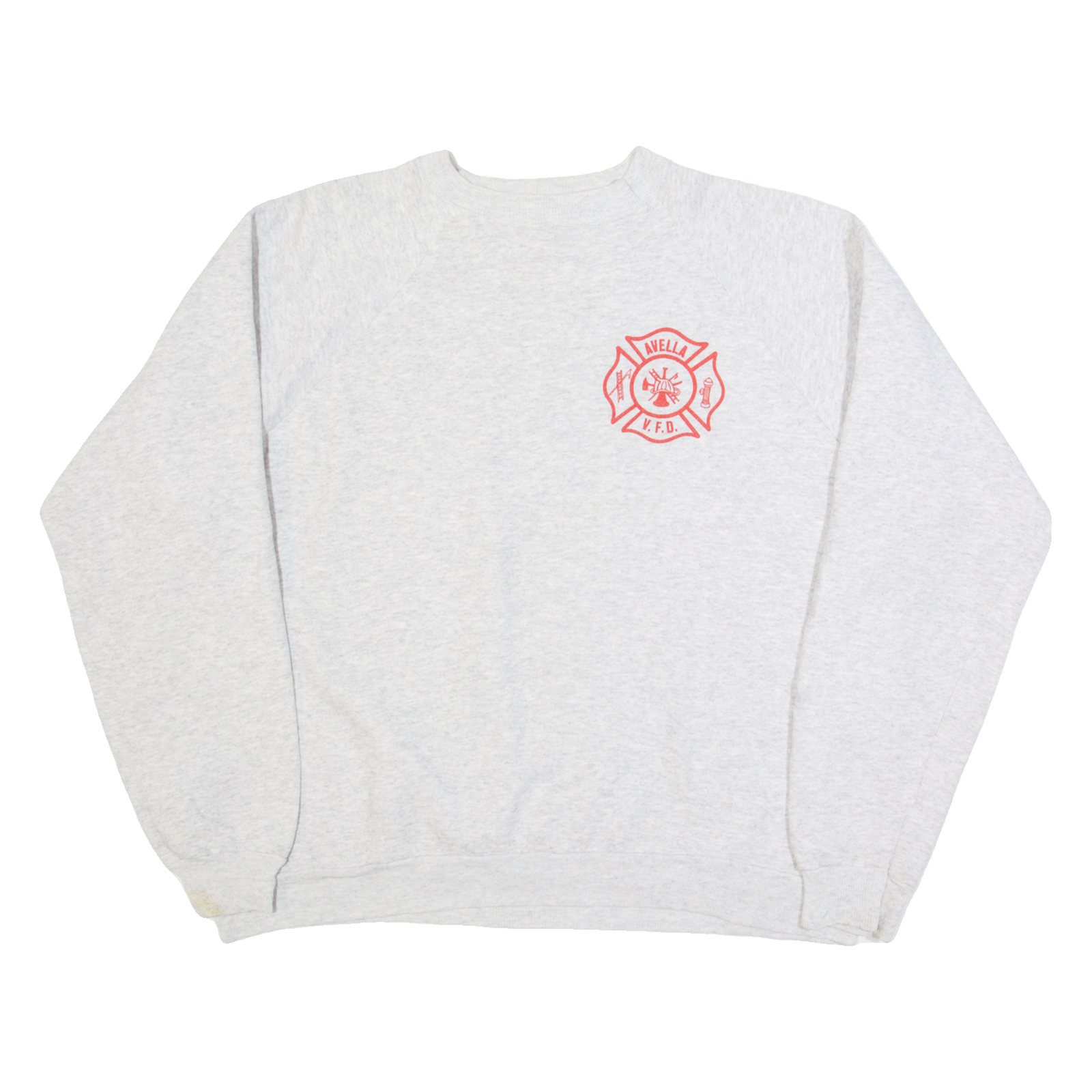 HANES Avella Fire & Rescue Mens Sweatshirt Grey 90s USA 2XL Refurbished - N/A refurbished available on Cerqular