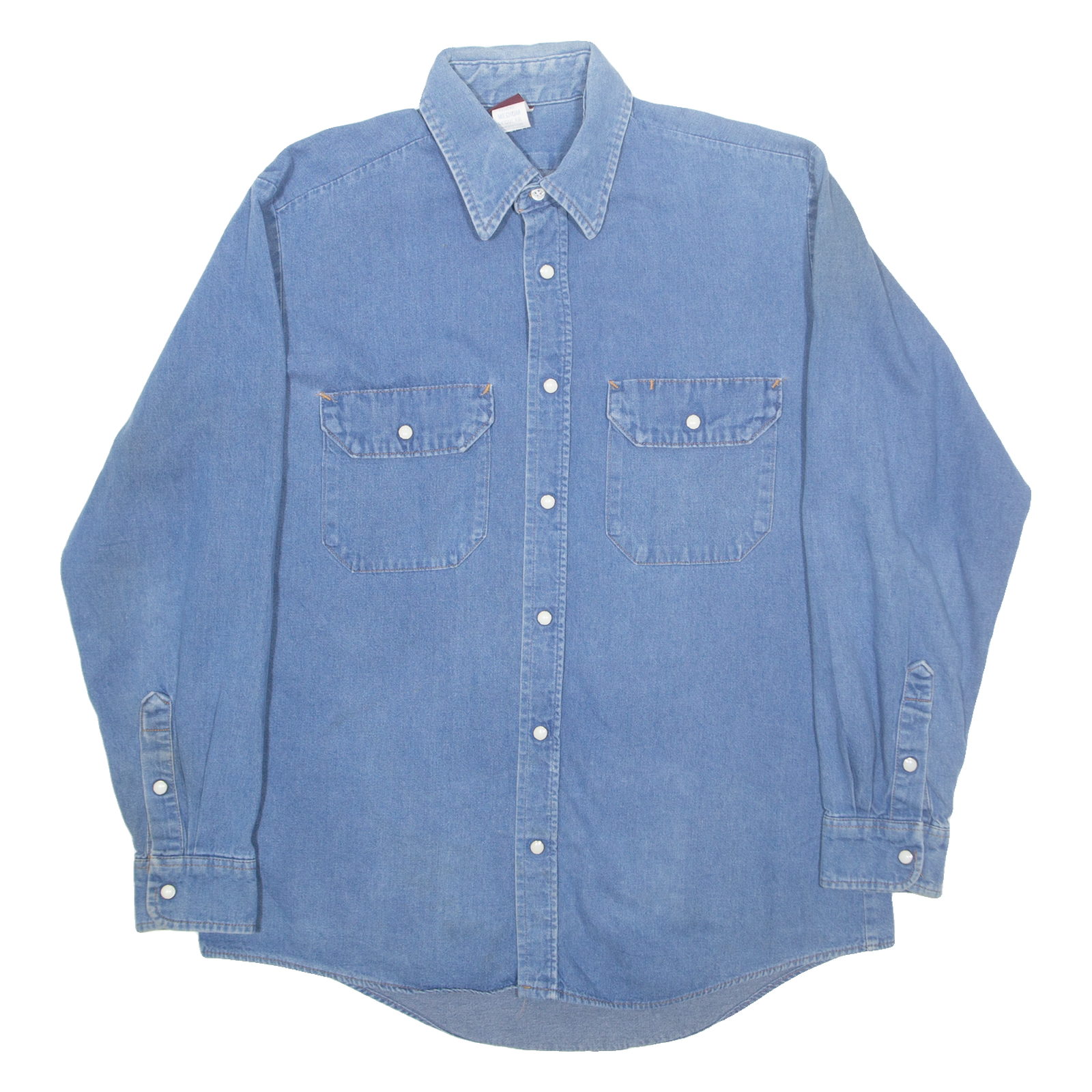 BIG BEN Mens Denim Shirt Blue Long Sleeve M Refurbished - N/A refurbished available on Cerqular