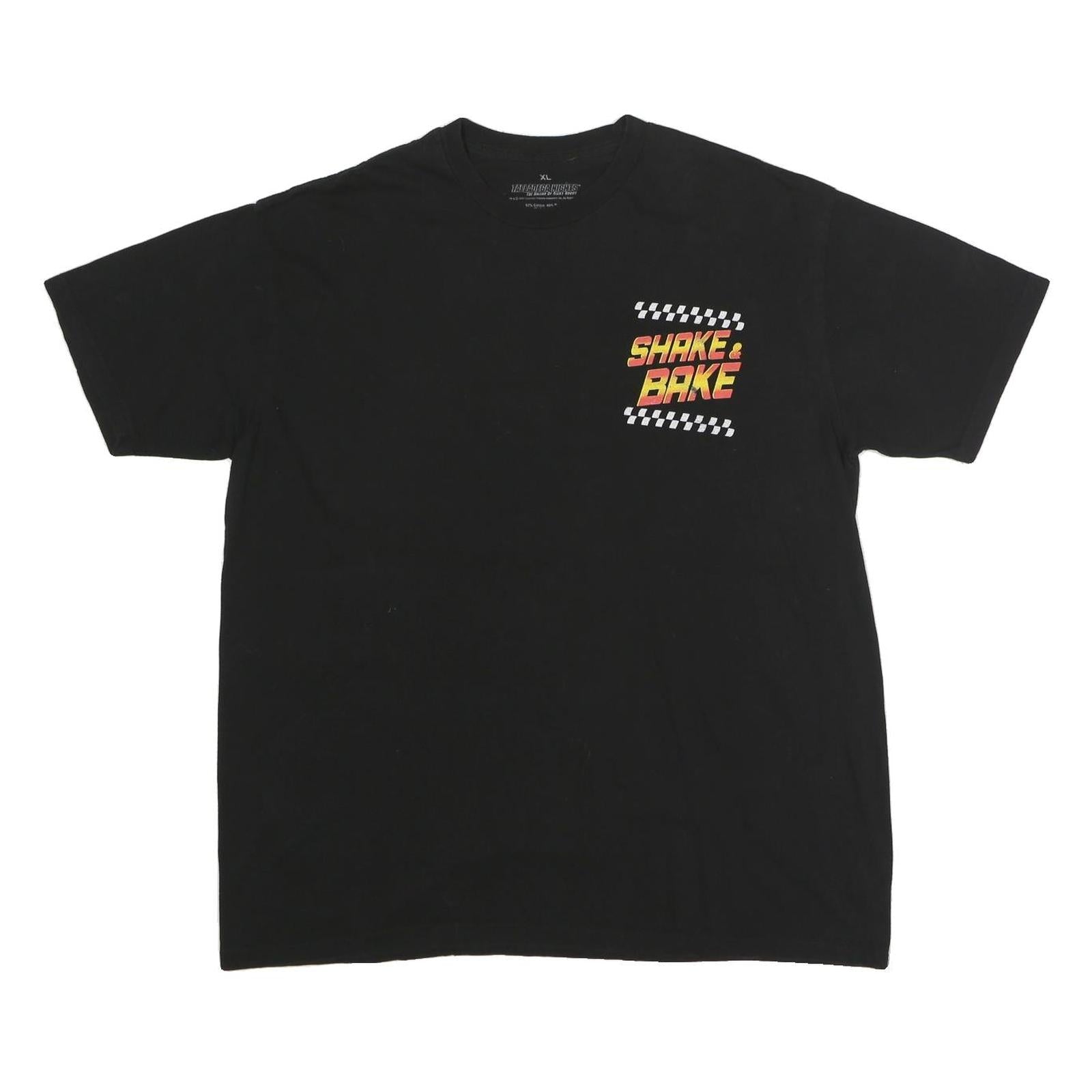 TALLADEGA NIGHTS Mens Black Shake & Bake Graphic T-Shirt XL Short Sleeve Crew Refurbished - N/A refurbished available on Cerqular