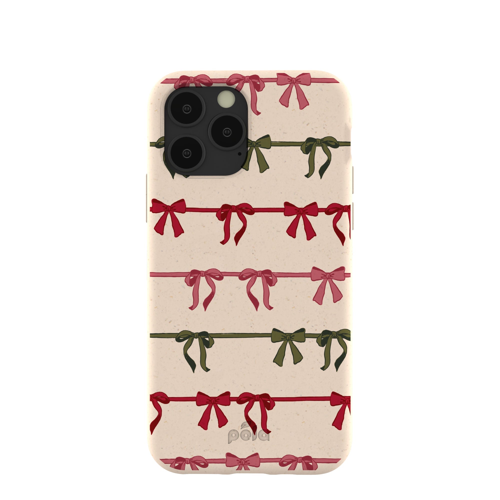 Seashell Holiday Bows iPhone 11 Pro Case Refurbished - Pela Case refurbished available on Cerqular