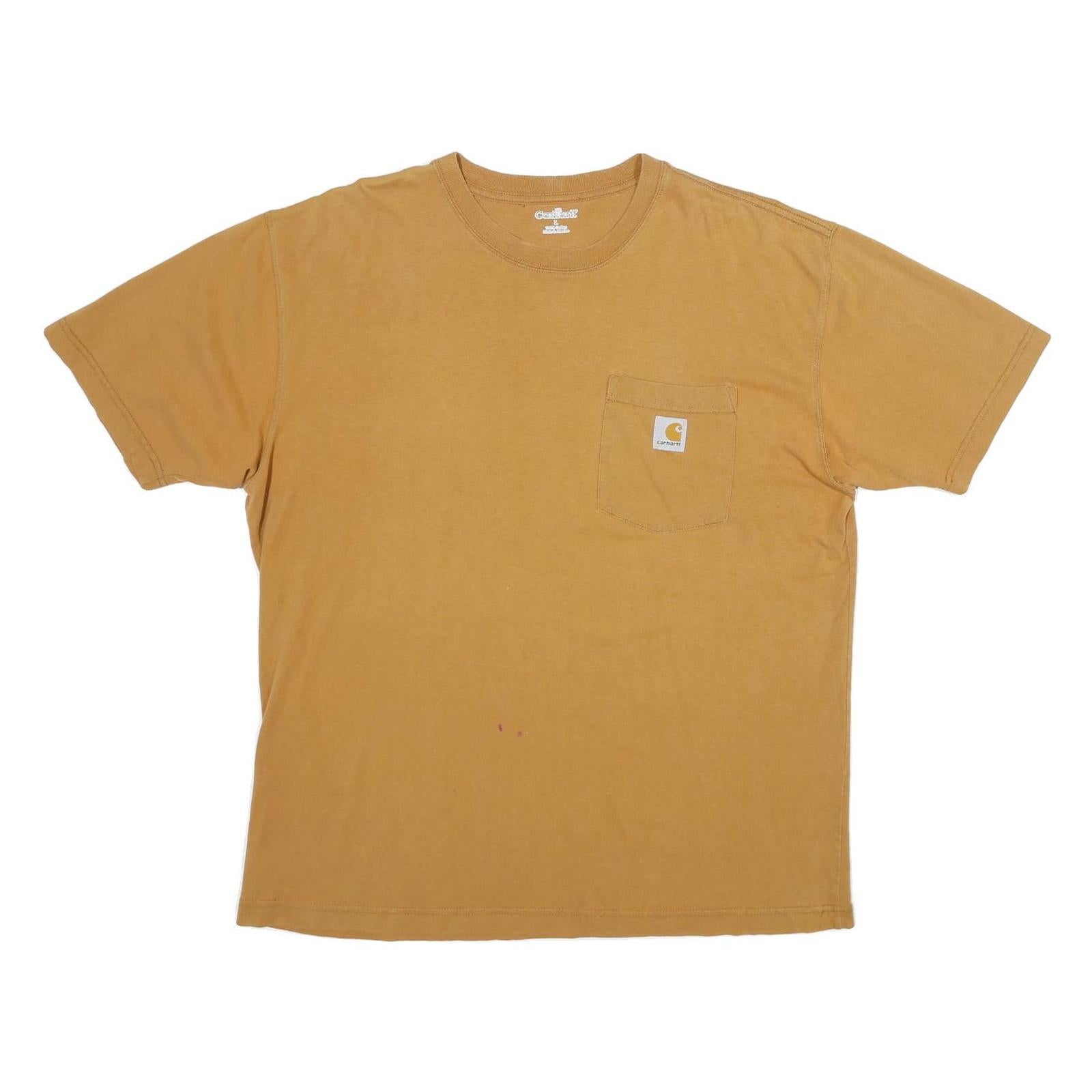 CARHARTT Mens Brown Pocket T-Shirt L Short Sleeve Crew Neck Workwear Casual Refurbished - N/A refurbished available on Cerqular