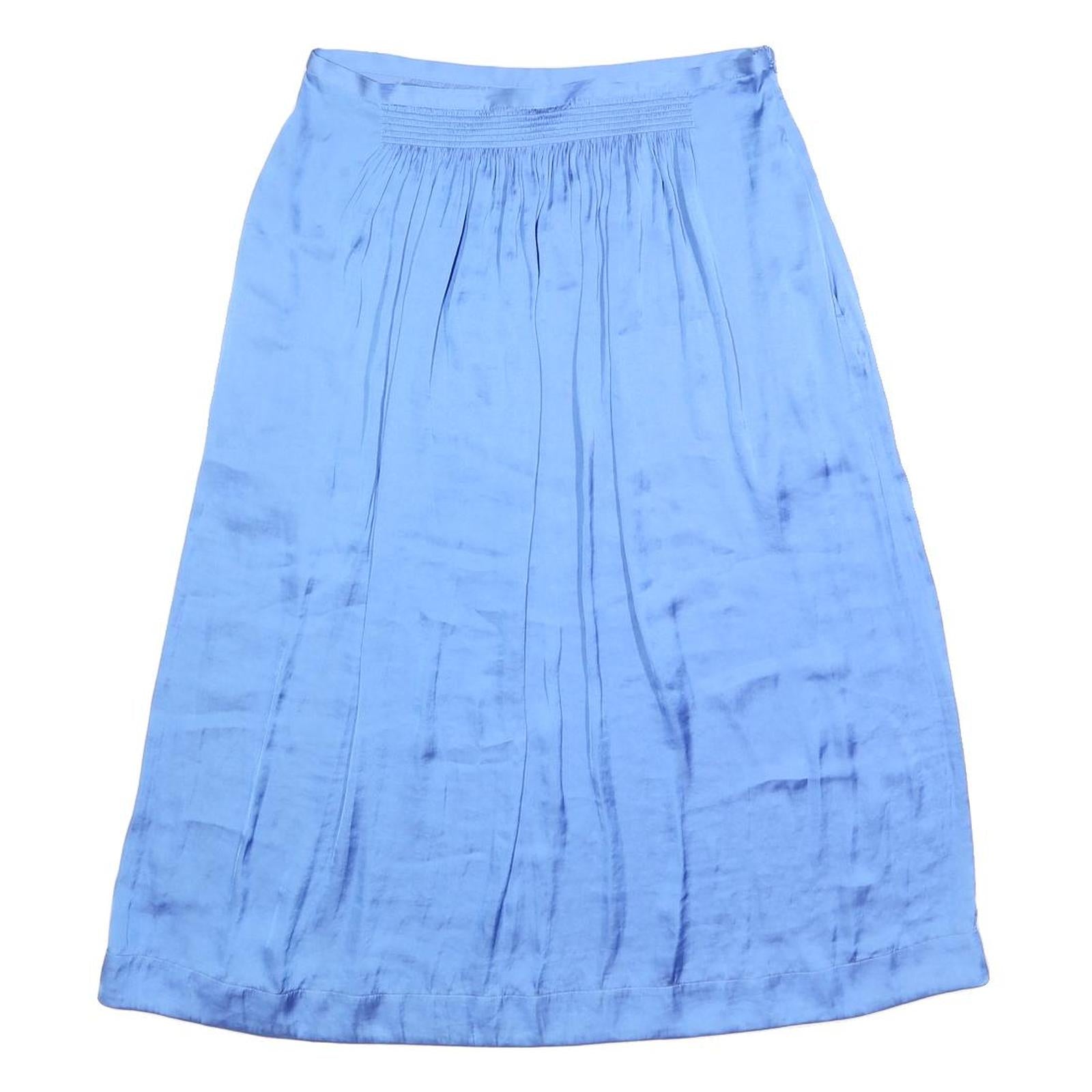 JIGSAW Womens Blue Swing Midi Polyester Skirt UK 10 Elegant Lightweight Refurbished - N/A refurbished available on Cerqular