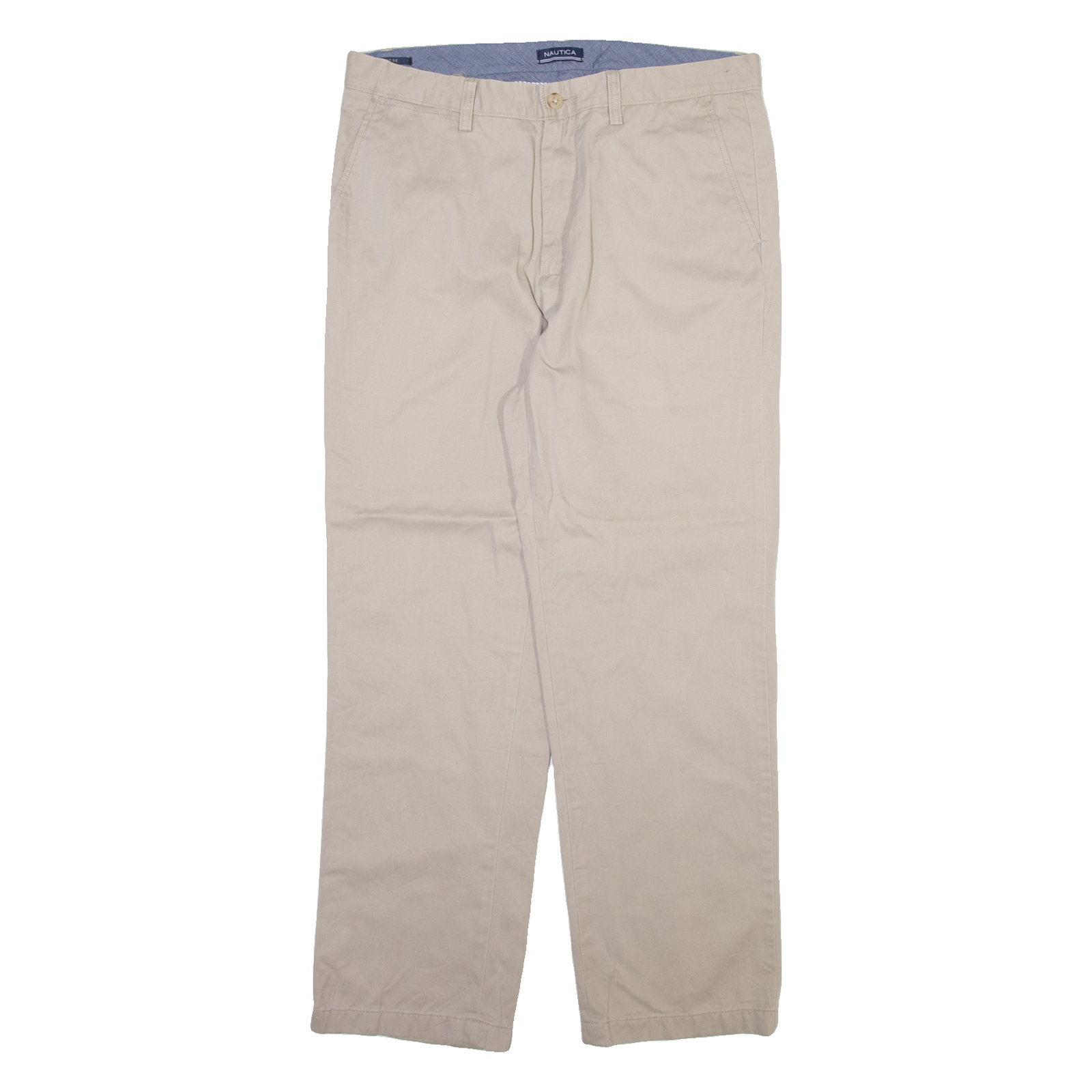 NAUTICA Mens Trousers Beige Regular Straight W34 L30 Refurbished - N/A refurbished available on Cerqular