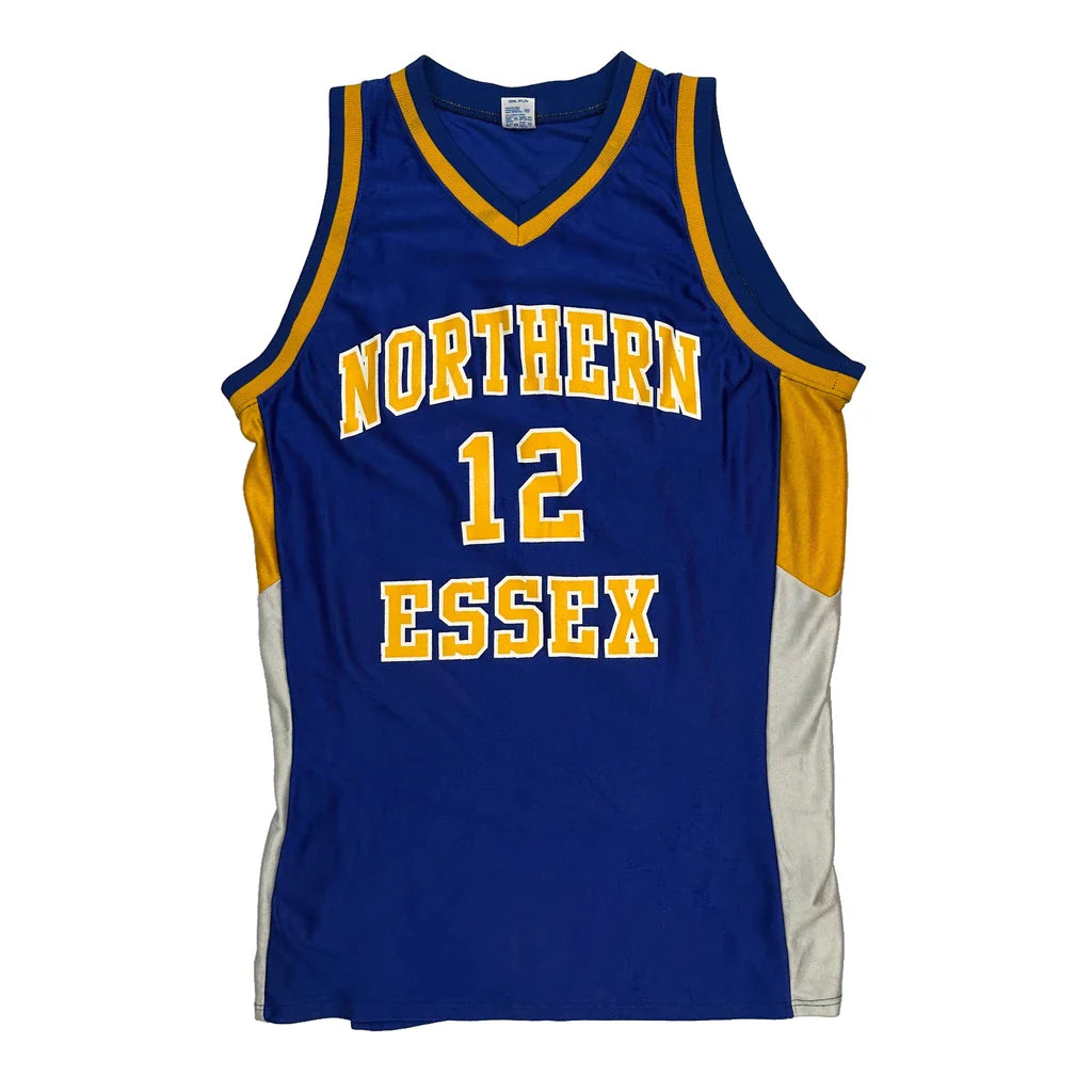 Northern Essex Russell Athletic College Jersey - Large Yellow Polyester Refurbished - Thrifted (note: this is a term often used to describe second- refurbished available on Cerqular