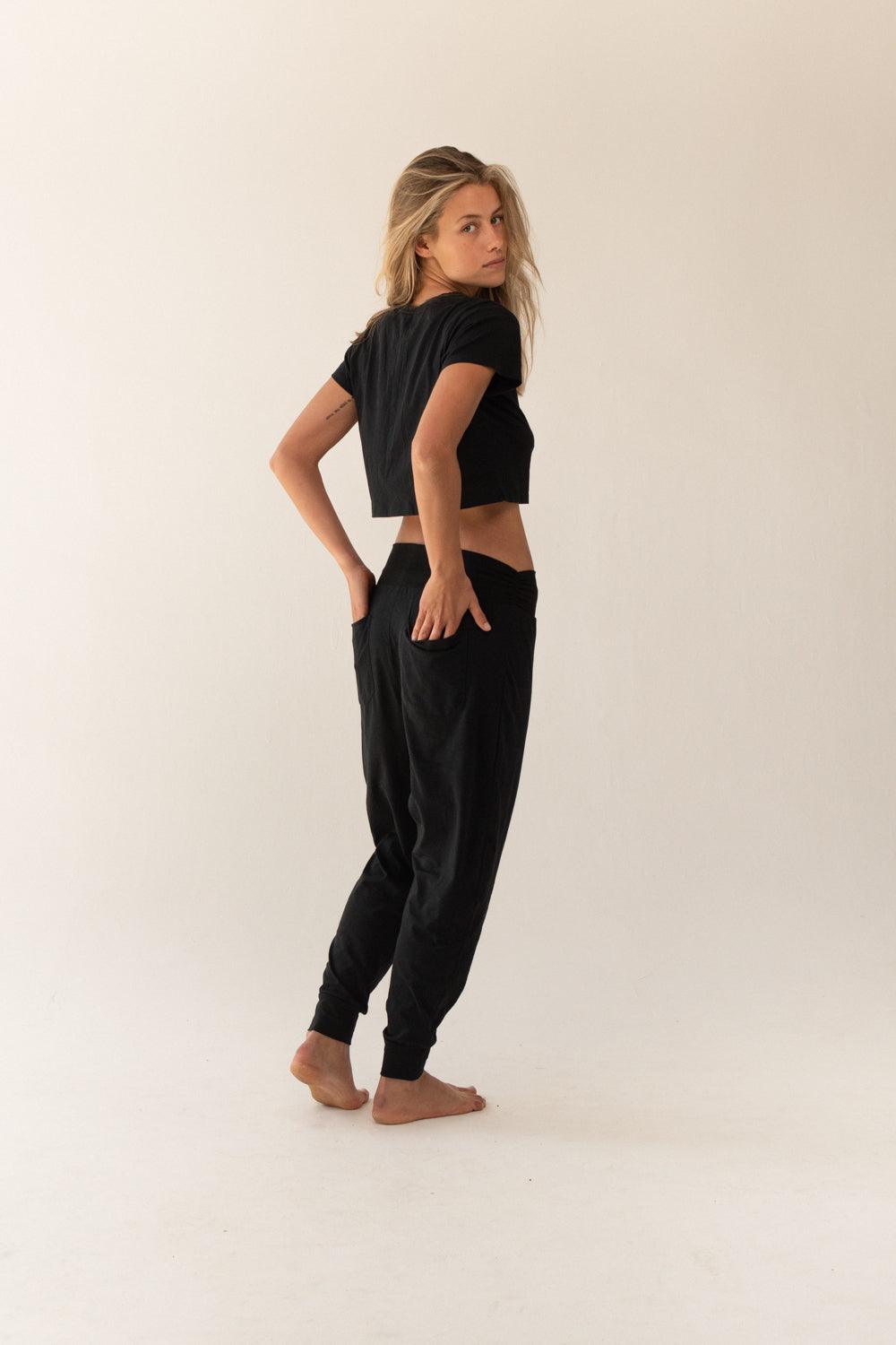 GRATEFUL PANTS - COTTON | Color: Black | Size: L Refurbished - Inhala Soulwear refurbished available on Cerqular