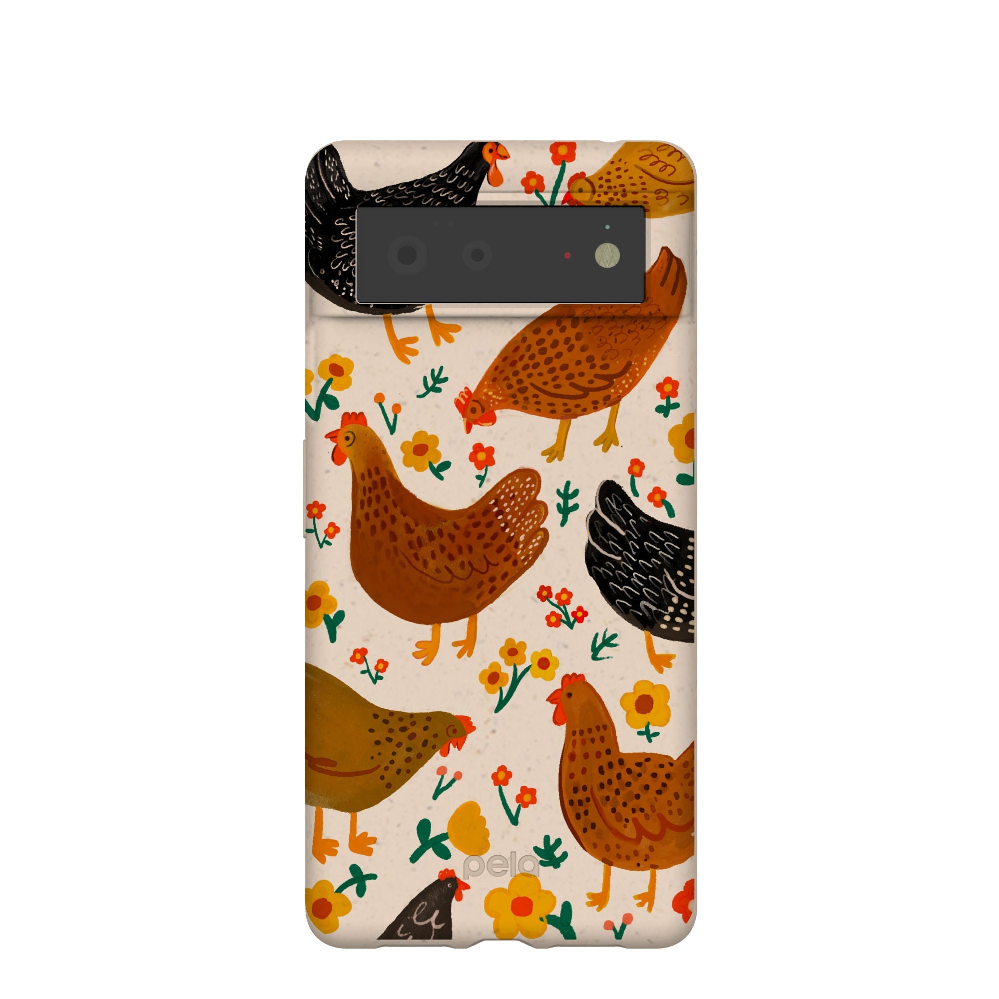 Seashell Chicken Garden Google Pixel 6 Case Refurbished - Pela Case refurbished available on Cerqular