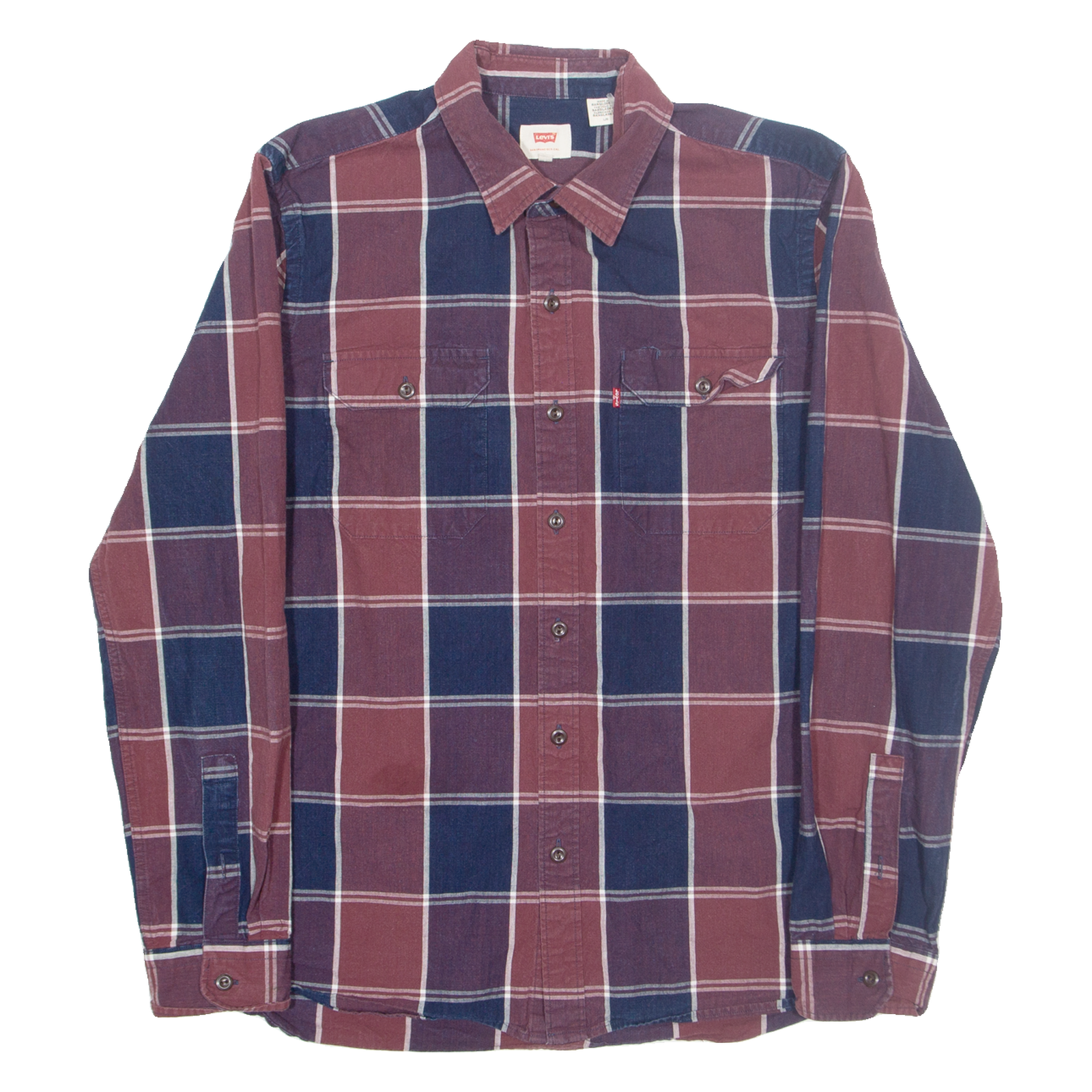 LEVI'S Mens Shirt Red Check Long Sleeve M Refurbished - N/A refurbished available on Cerqular