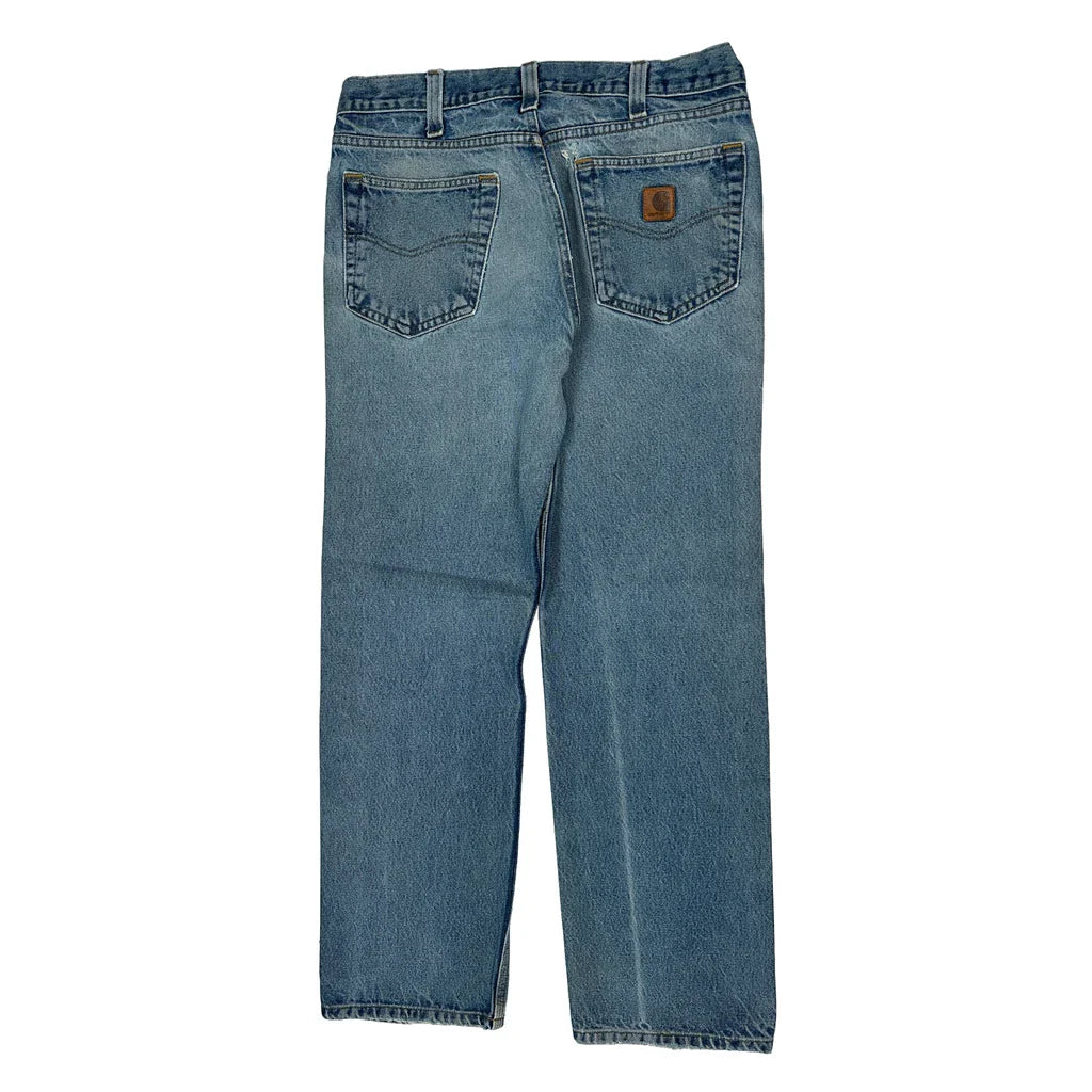 Carhartt Jeans - 32W 30L Blue Cotton Refurbished - Thrifted (note: this is a term often used to describe second- refurbished available on Cerqular