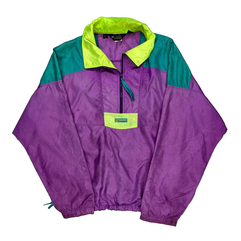 Columbia Jacket - XL Yellow Nylon Refurbished - Thrifted (note: this is a term often used to describe second- refurbished available on Cerqular