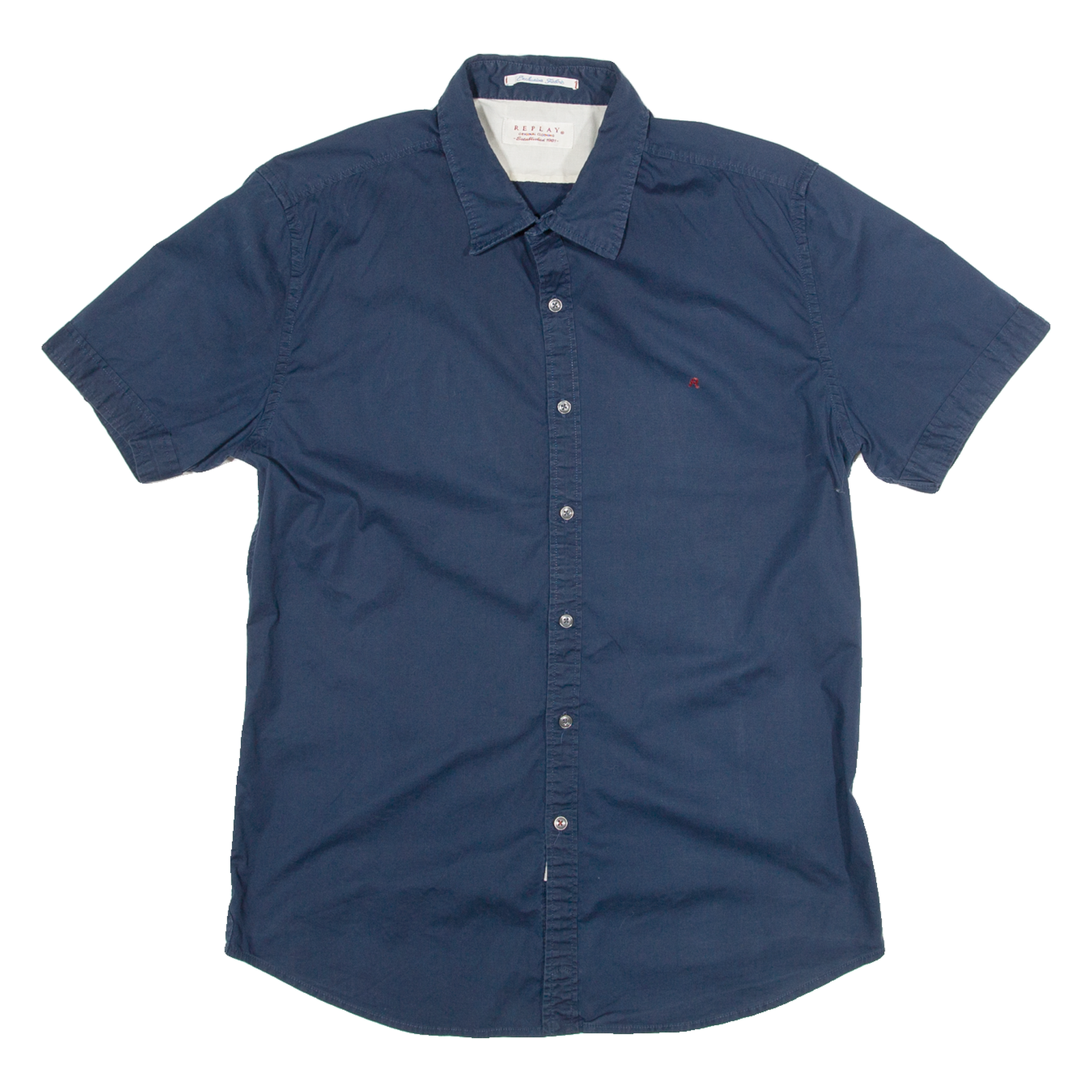 REPLAY Mens Plain Shirt Blue 90s S Refurbished - N/A refurbished available on Cerqular
