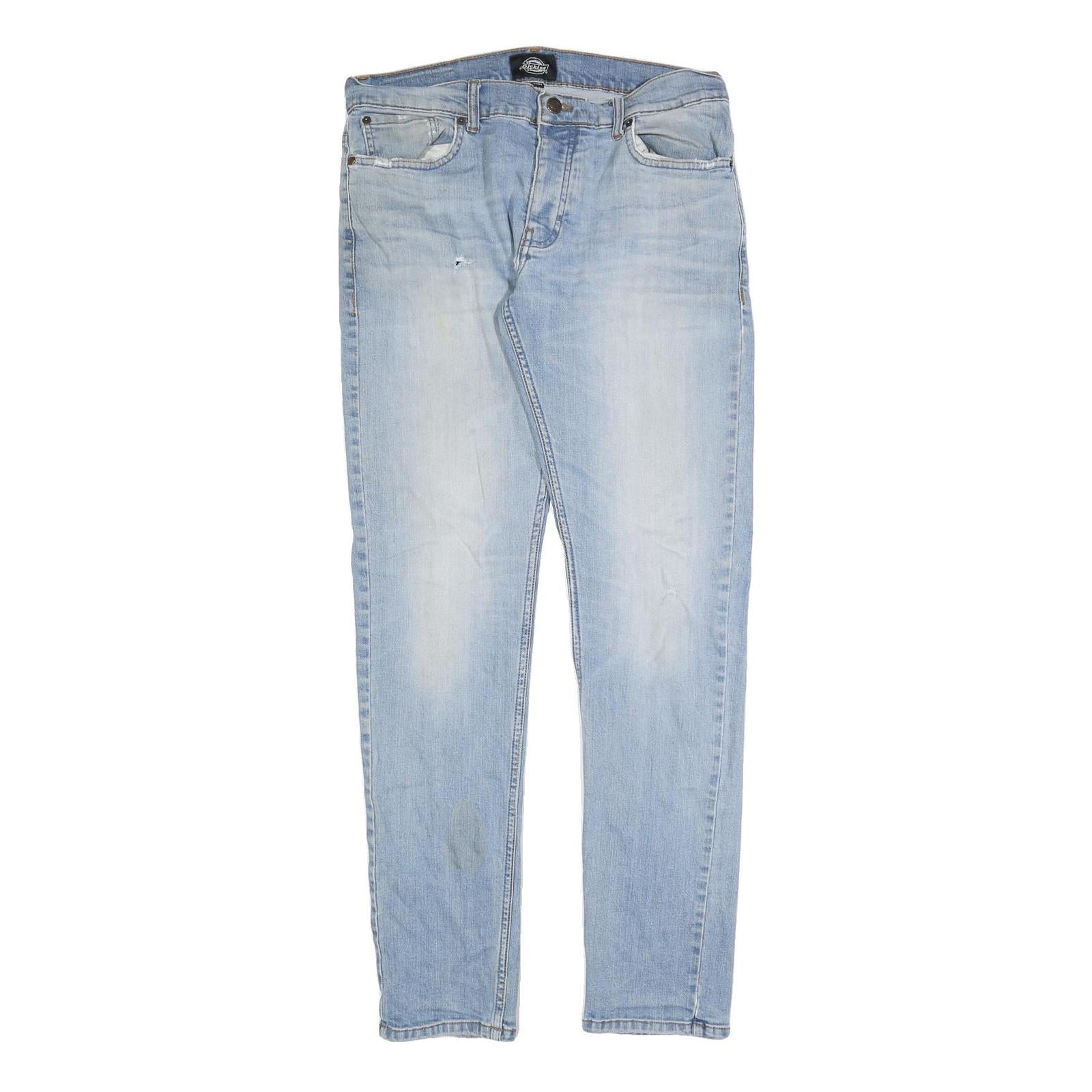 Buy DICKIES Mens Slim Light Blue Cotton Jeans W33 L34 Button Closure Slim Fit Denim Refurbished - $31.19 DICKIES Mens Slim Light Blue Cotton Jeans W33 L34 Button Closure Slim Fit Denim Refurbished - N/A refurbished available on Cerqular