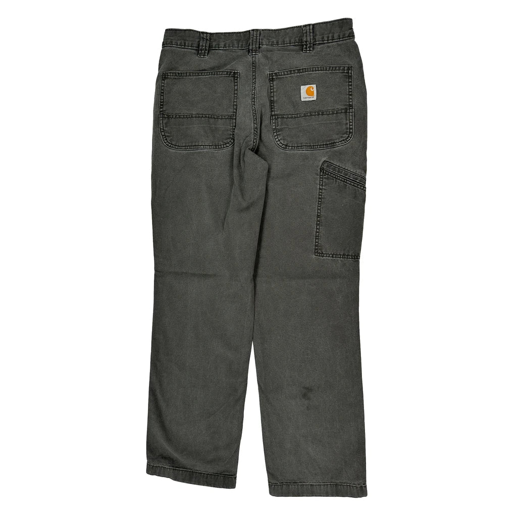 Carhartt Carpenter Trousers - 32W 32L Grey Cotton Blend Refurbished - Thrifted (note: this is a term often used to describe second- refurbished available on Cerqular