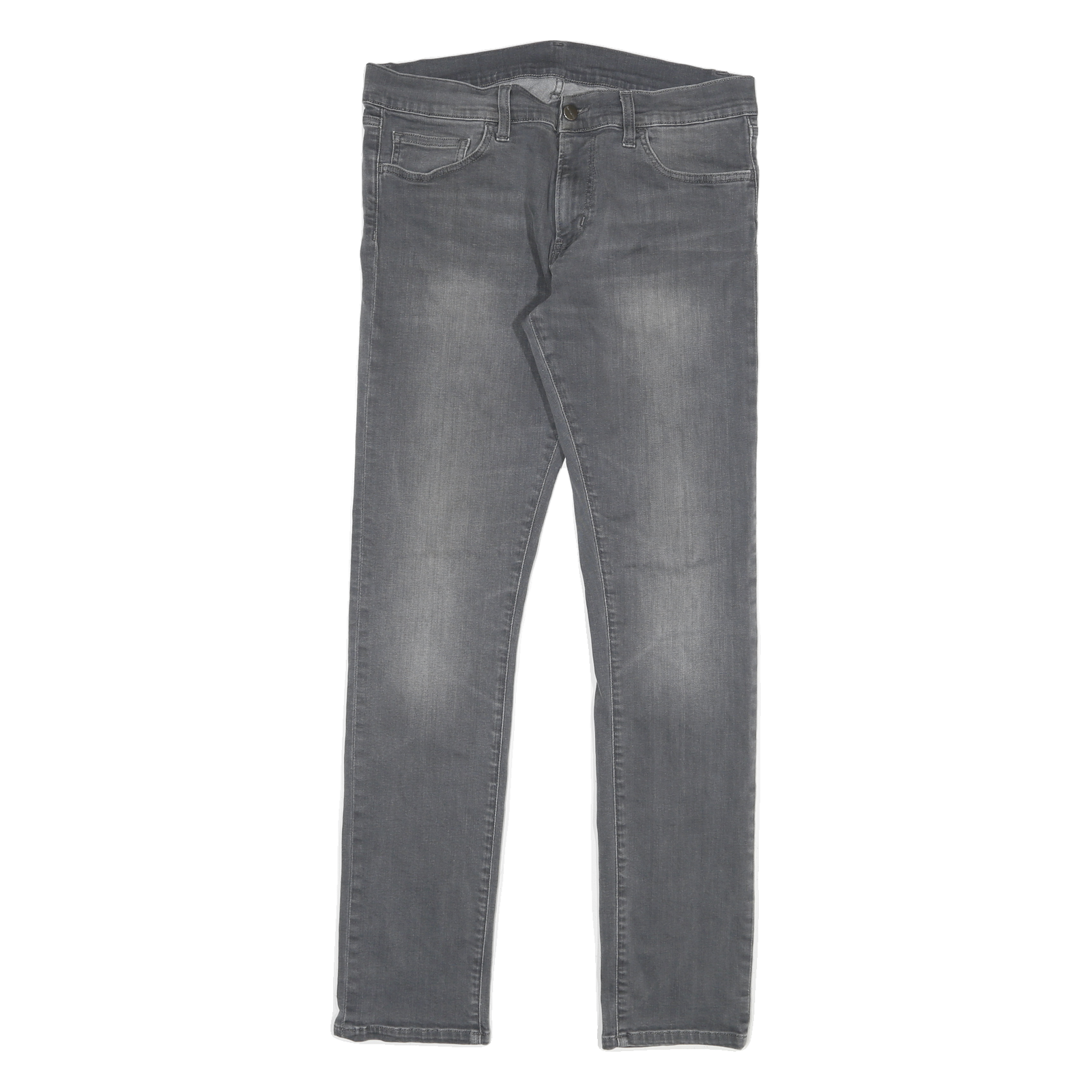 CARHARTT Mens Slim Fit Jeans Grey Denim W32 L31 Zip Pockets Casual Wear Refurbished - N/A refurbished available on Cerqular