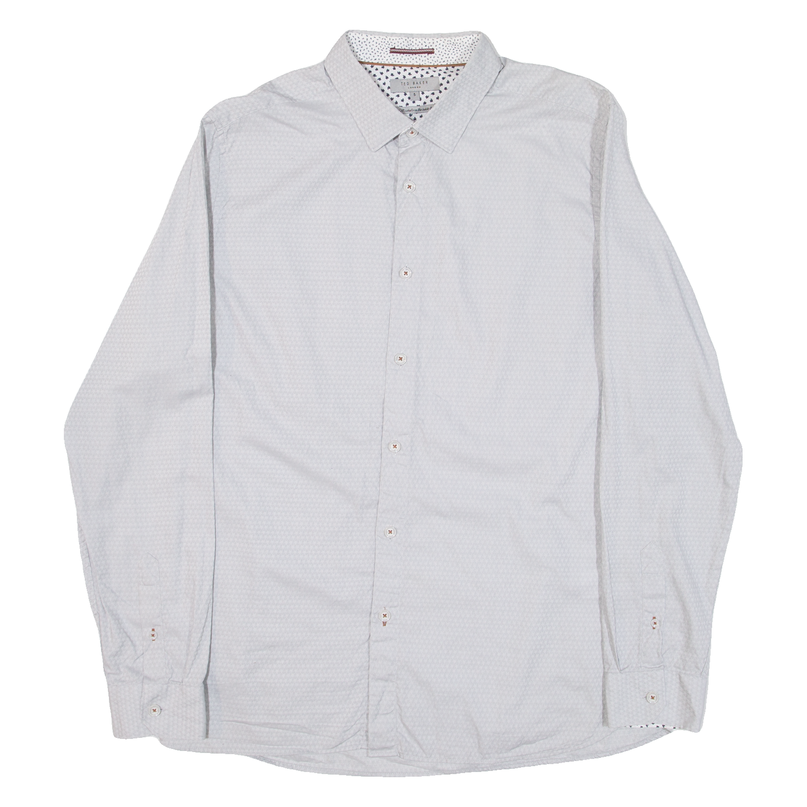 TED BAKER Mens Shirt Grey Long Sleeve M Refurbished - N/A refurbished available on Cerqular