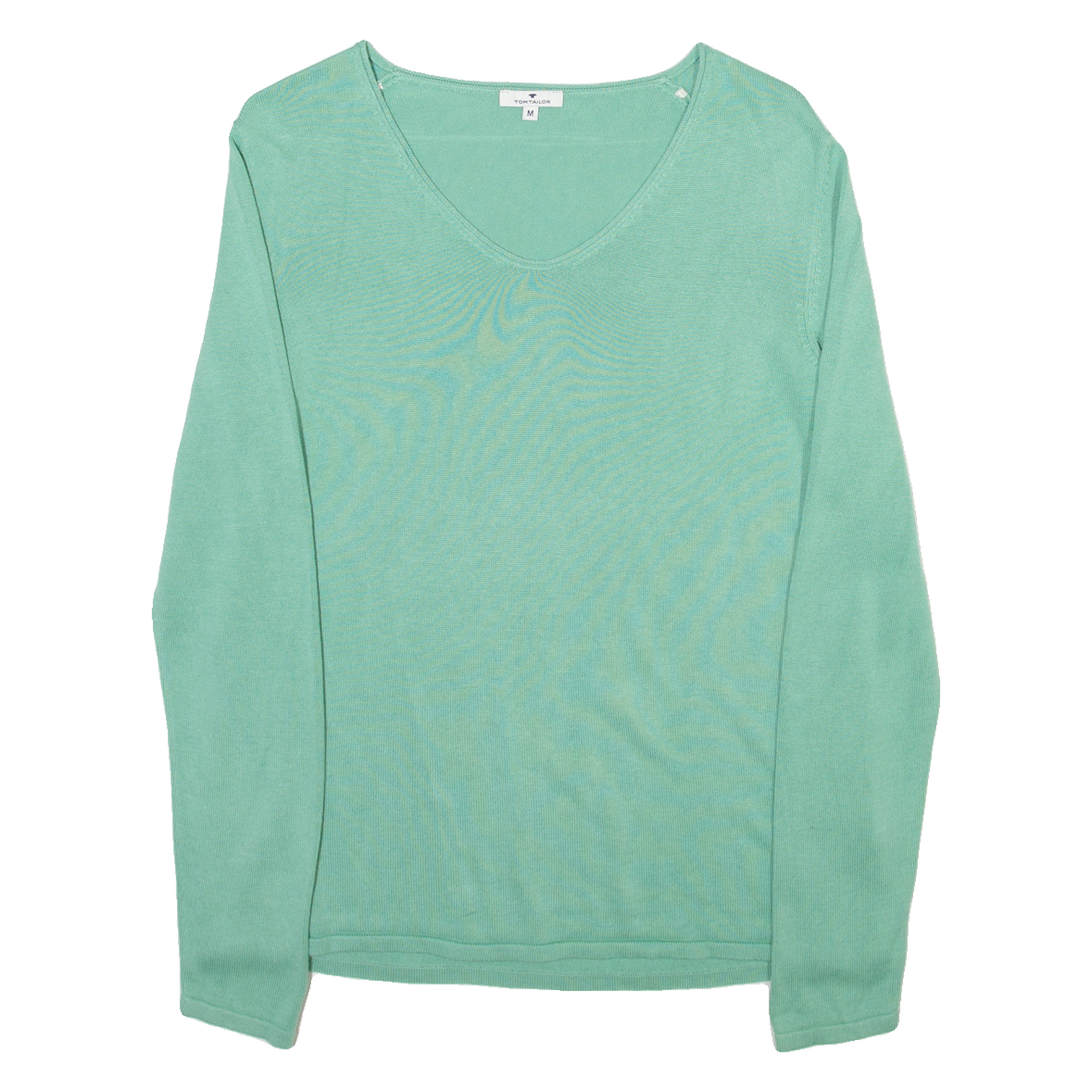 TOM TAILOR Lightweight Mens Jumper Green V-Neck Tight Knit M Refurbished - N/A refurbished available on Cerqular